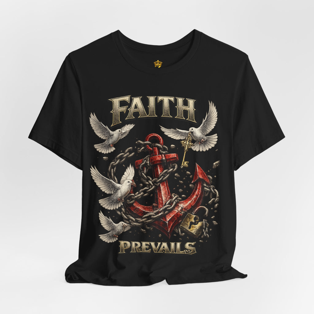 Faith Prevails T‑Shirt (Red Anchor) Printify