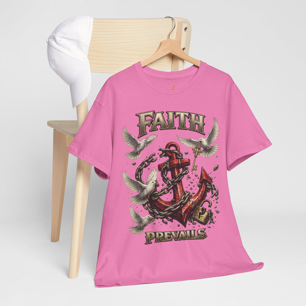 Adult Faith Prevails T‑Shirt (Red Anchor) Printify