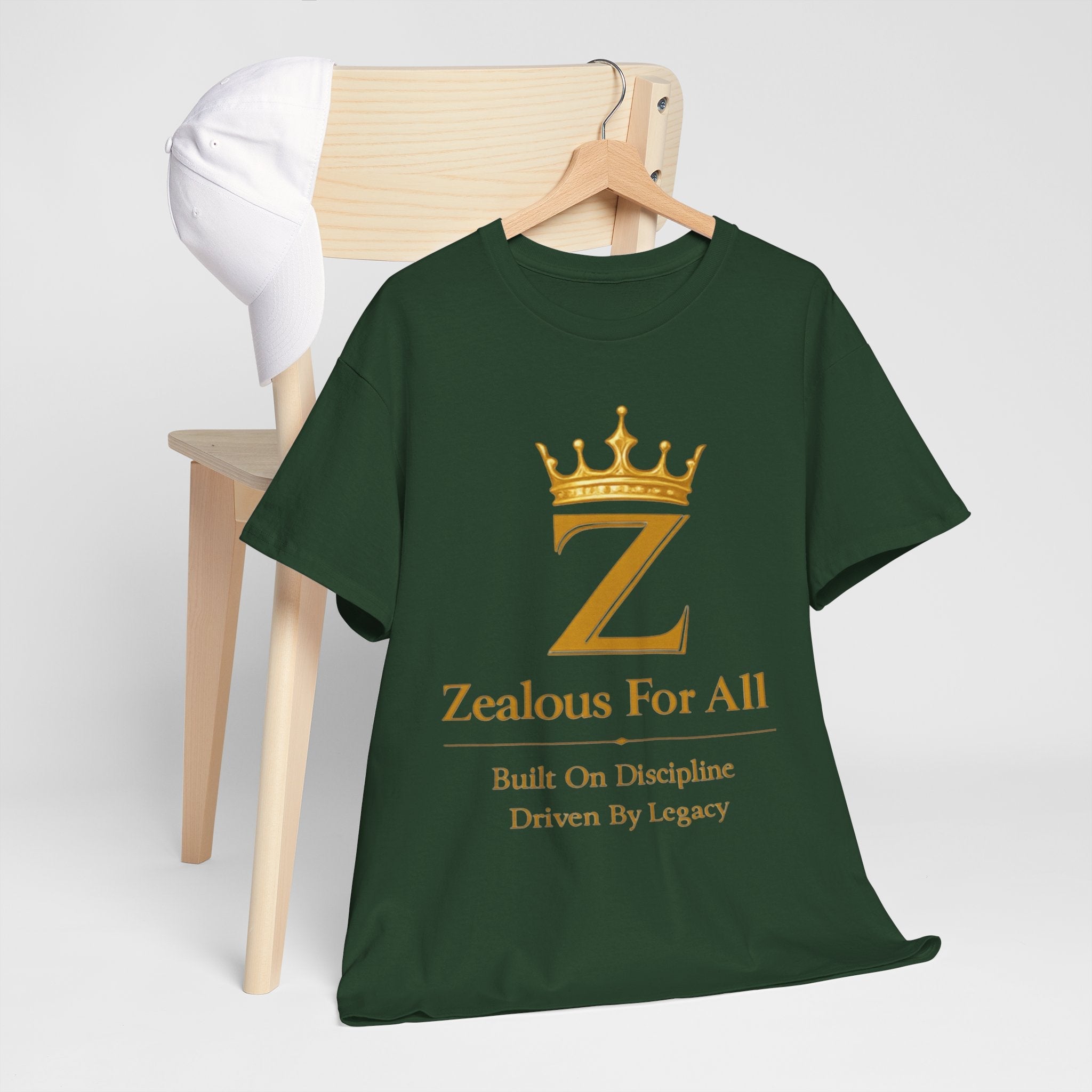 Unisex Zealous For All T-Shirt (Gold Logo) Printify