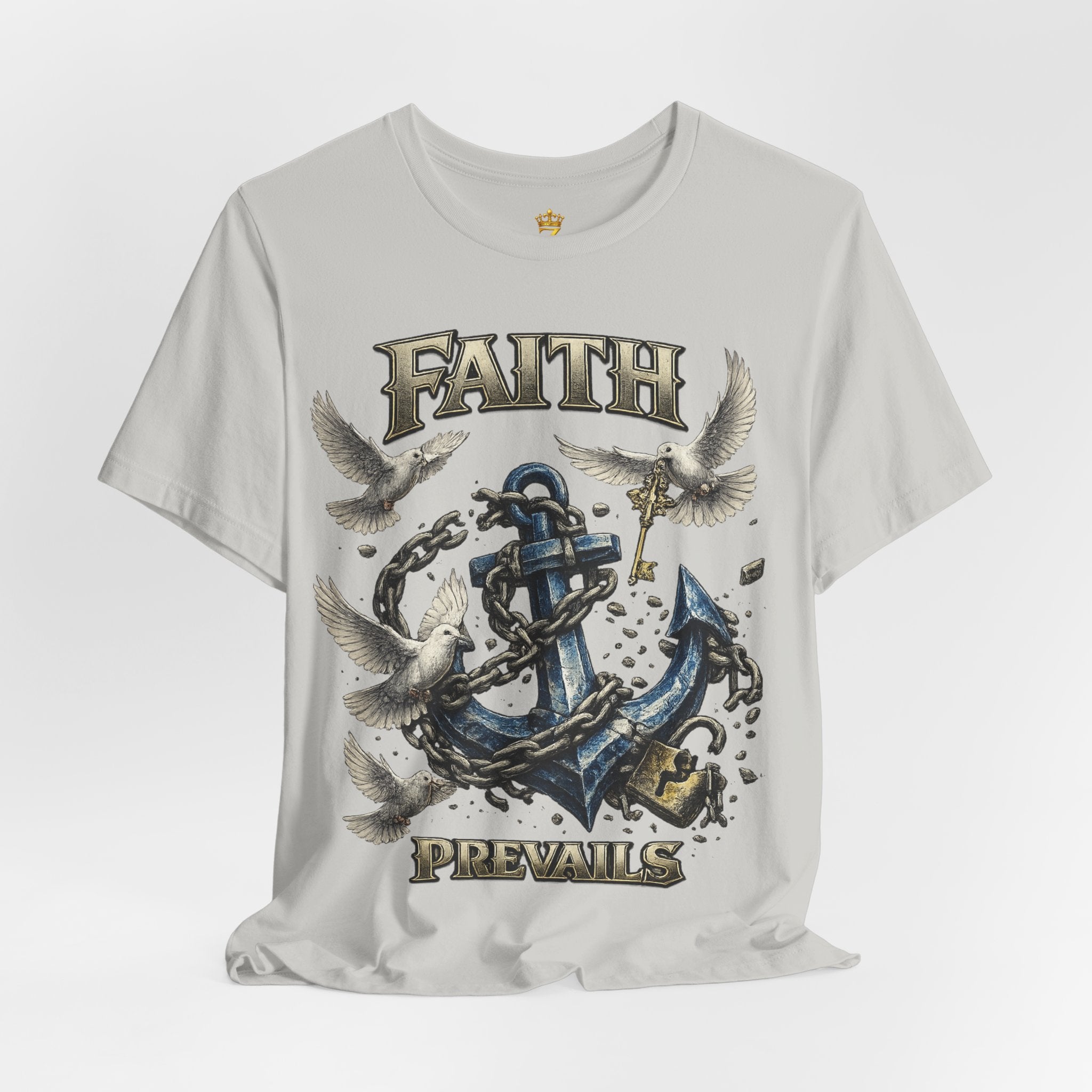 Faith Prevails T‑Shirt (Blue Anchor) Printify