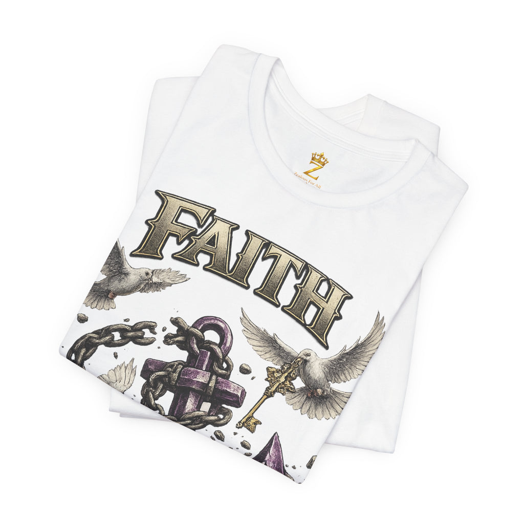 Faith Prevails T‑Shirt (Purple Anchor) Printify
