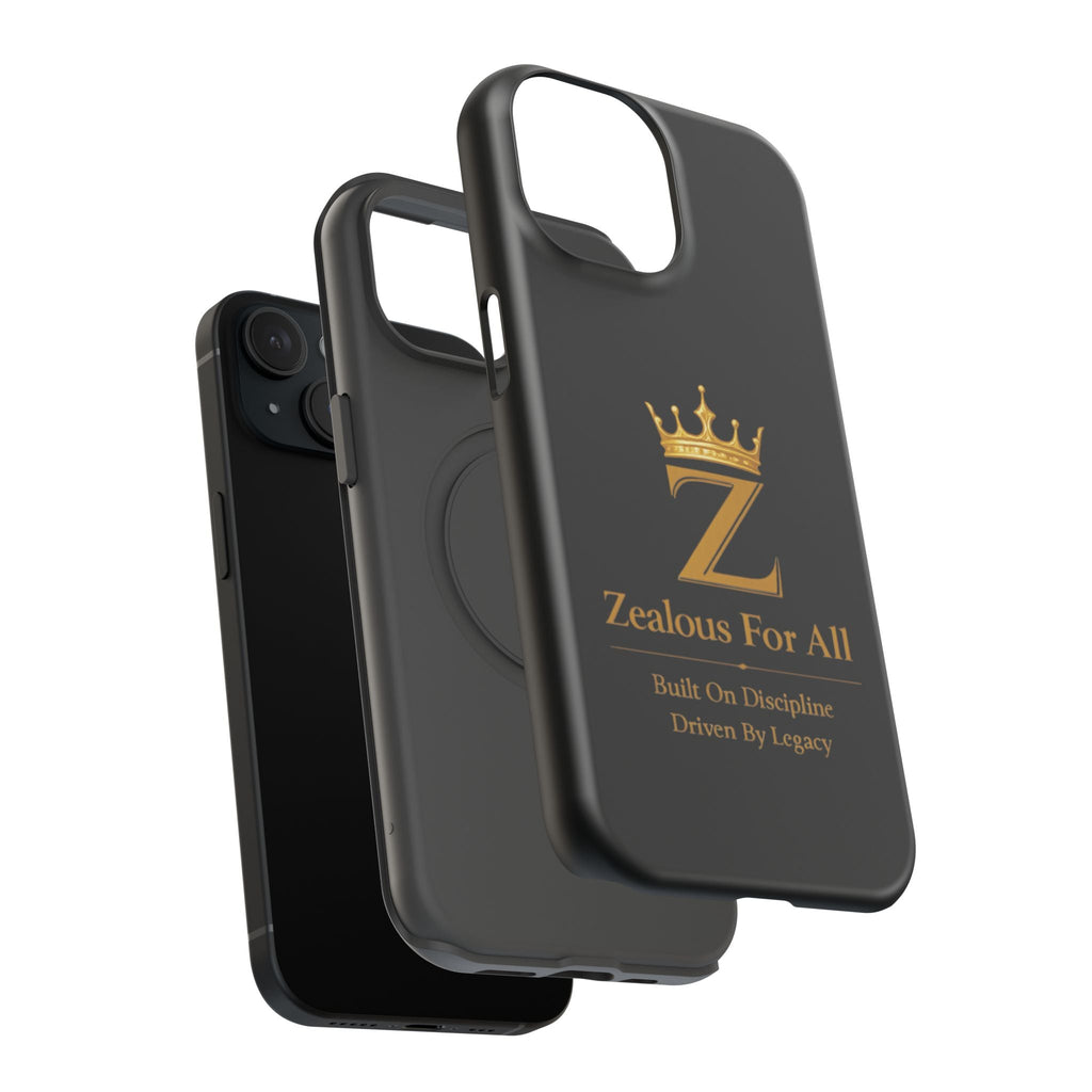 Phone Case — "Zealous For All" Gold Crown Impact-Resistant Case Printify