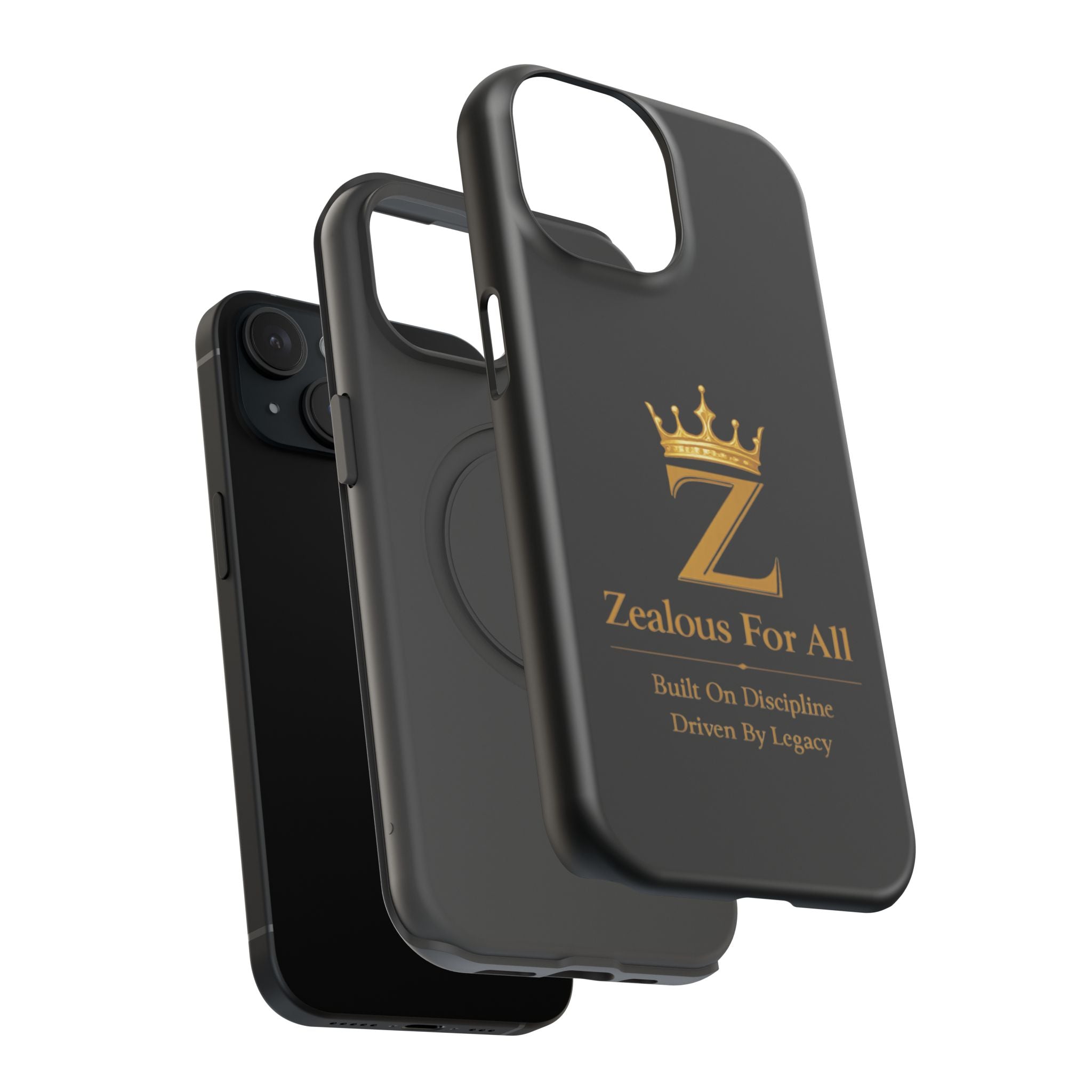Phone Case — "Zealous For All" Gold Crown Impact-Resistant Case Printify