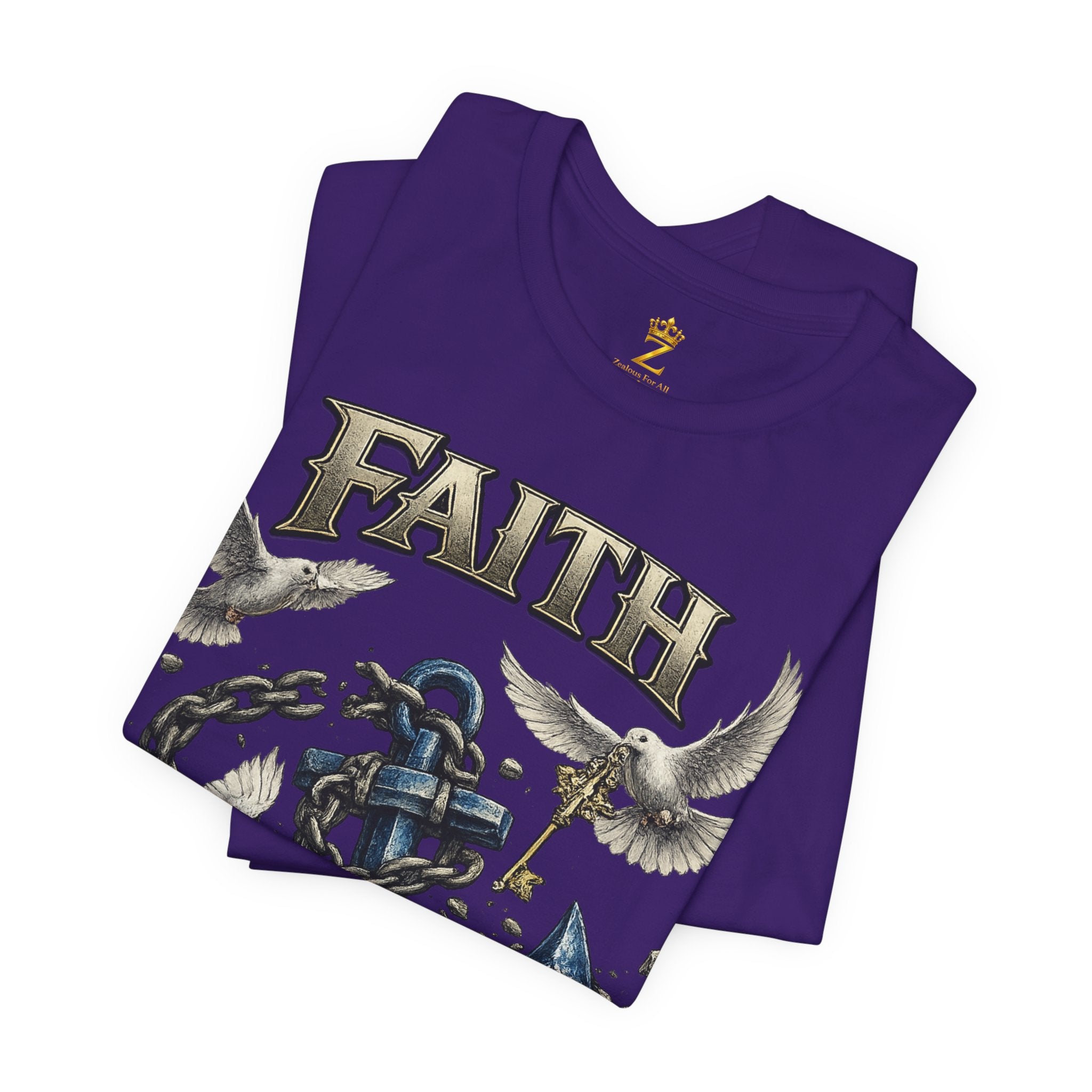 Faith Prevails T‑Shirt (Blue Anchor) Printify