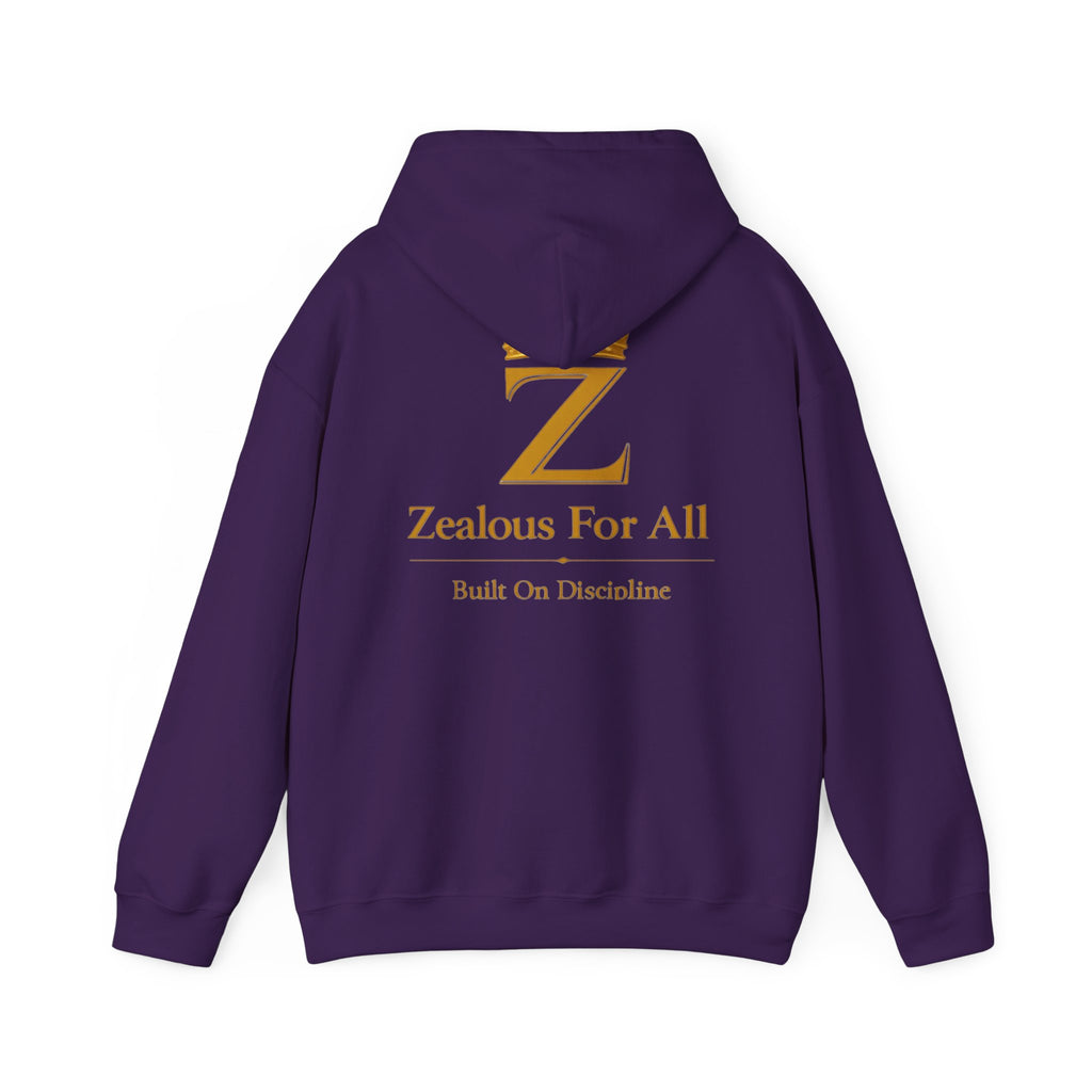 Zealous For All Hoodie — Gold Front Logo Sweatshirt - Zealous For All
