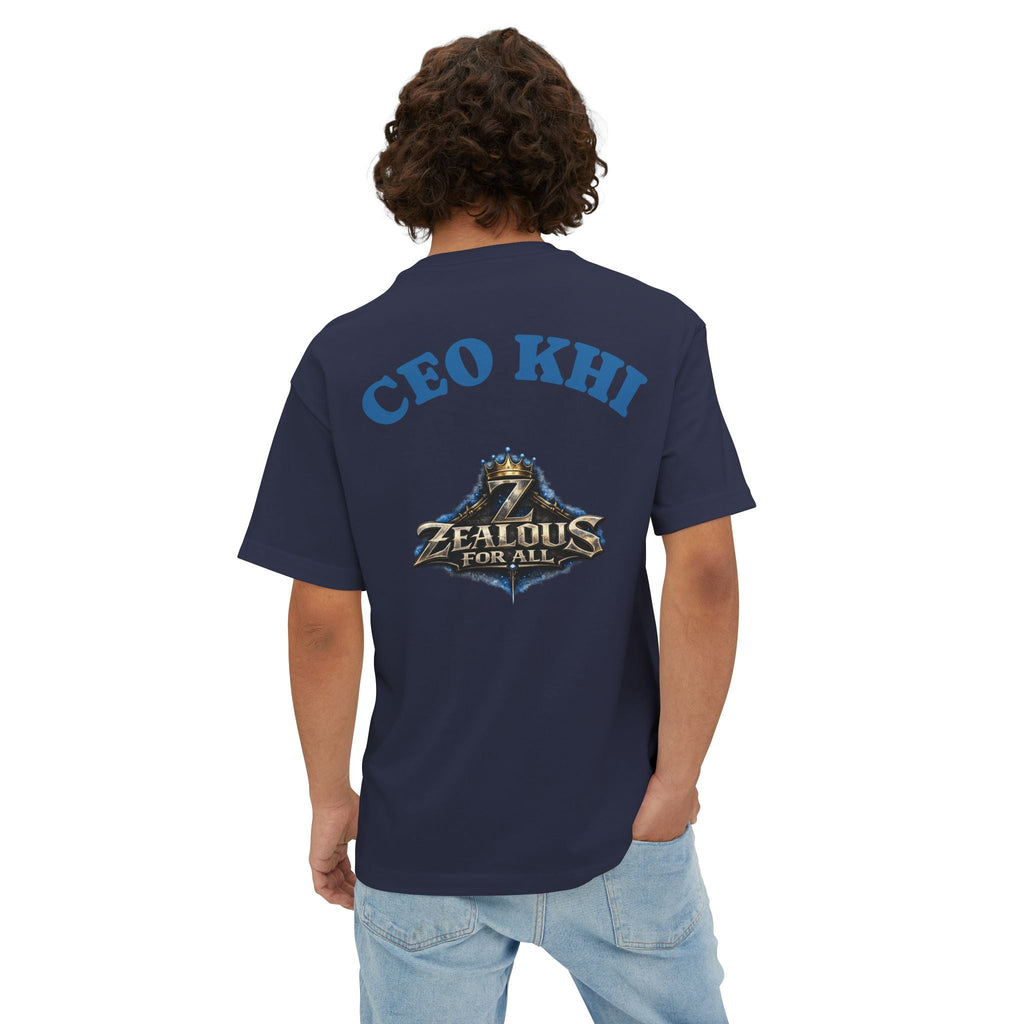 CEO KHI EDITION *Oversized* Discipline Over Emotions Graphic T-Shirt (Blue Heart) Printify