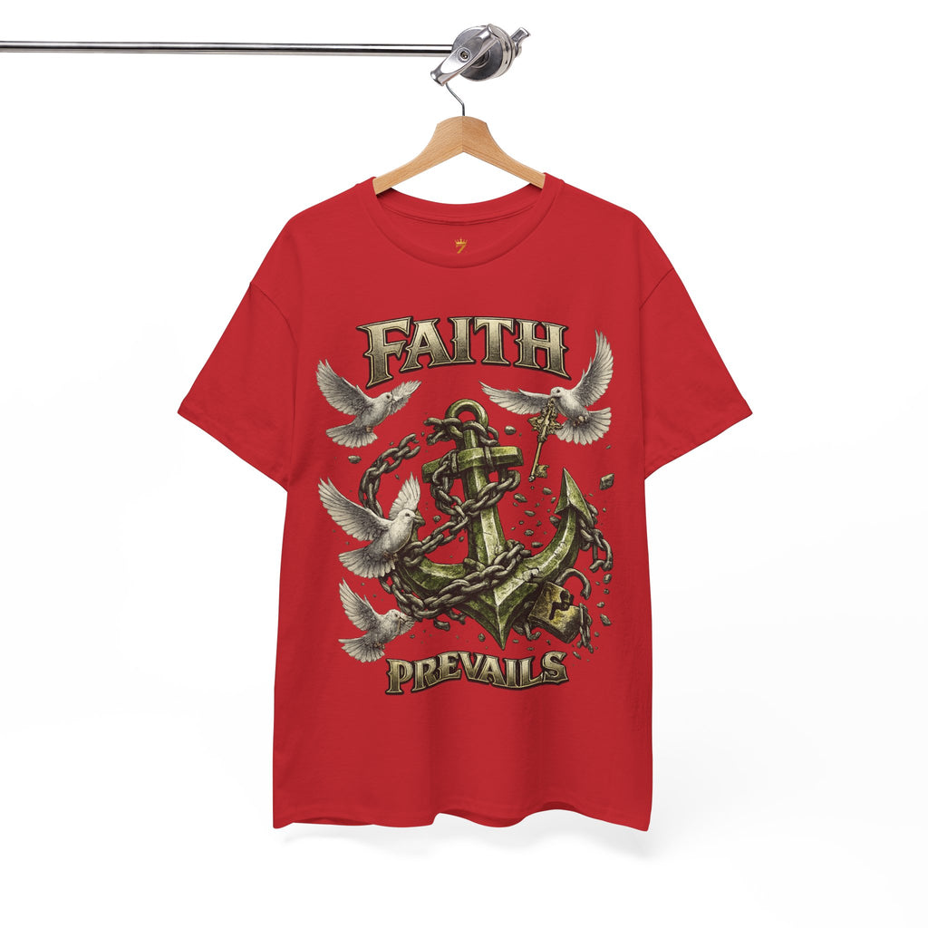 Adult Faith Prevails Anchor T-Shirt (Green Anchor) Printify
