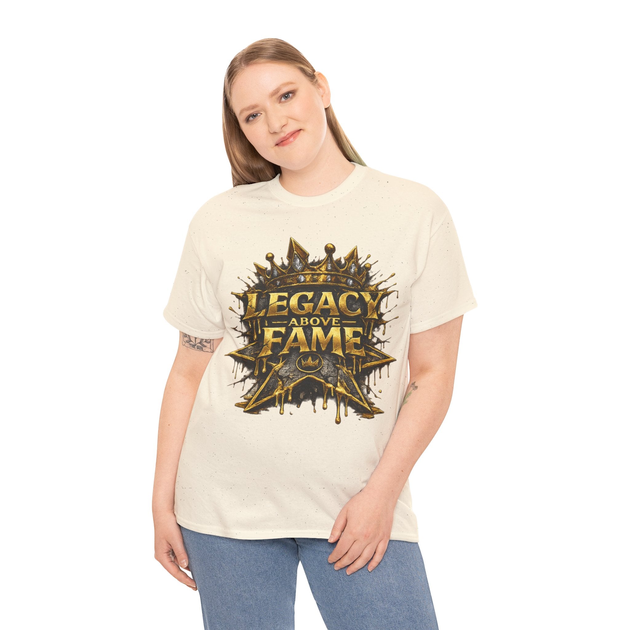 Adult Legacy Above Fame Graphic T-Shirt (Gold Drip) - Zealous For All