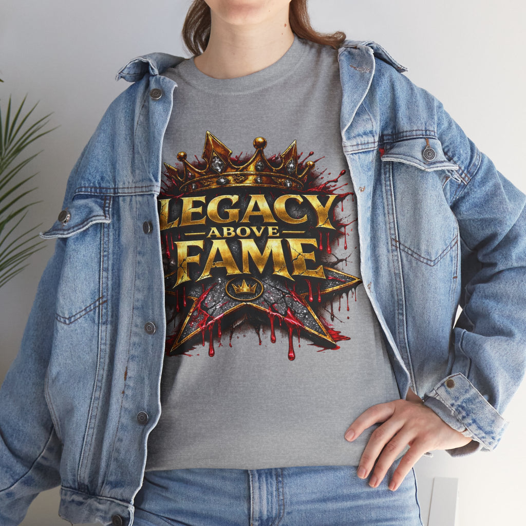 Adult Legacy Above Fame Graphic T-Shirt (Red Drip) - Zealous For All