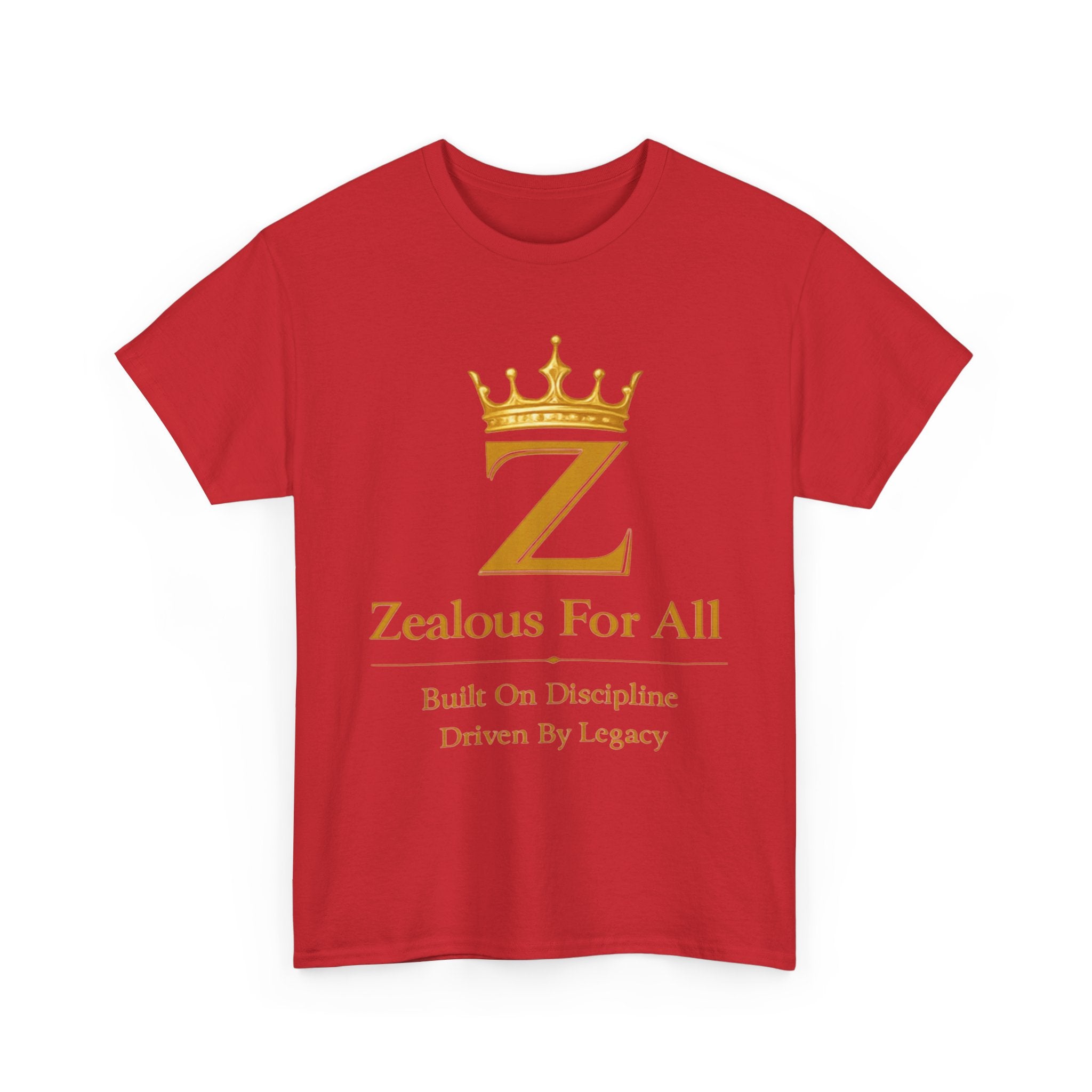 Unisex Zealous For All T-Shirt (Gold Logo) Printify