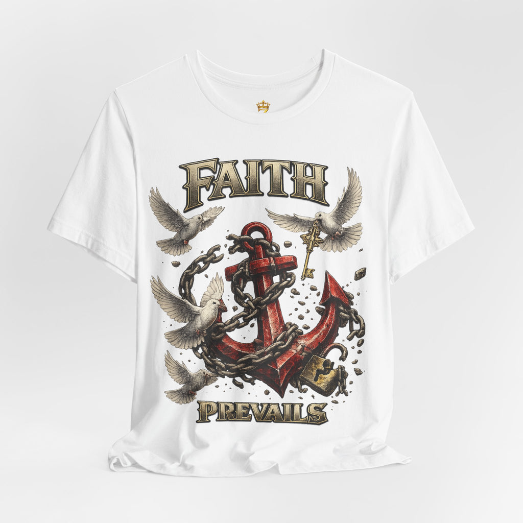 Faith Prevails T‑Shirt (Red Anchor) Printify