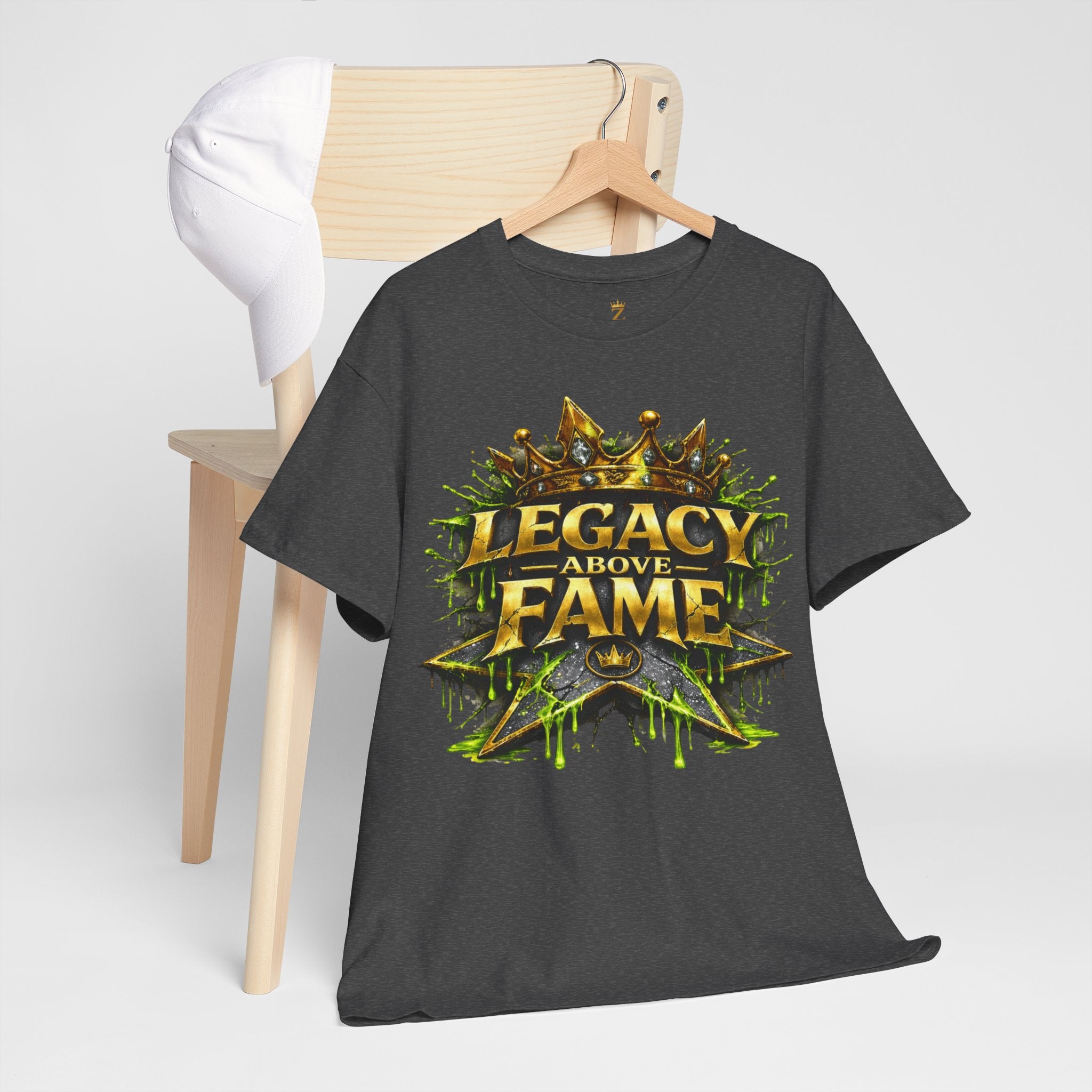 Adult Legacy Above Fame Graphic T-Shirt (Lime Green Drip) - Zealous For All