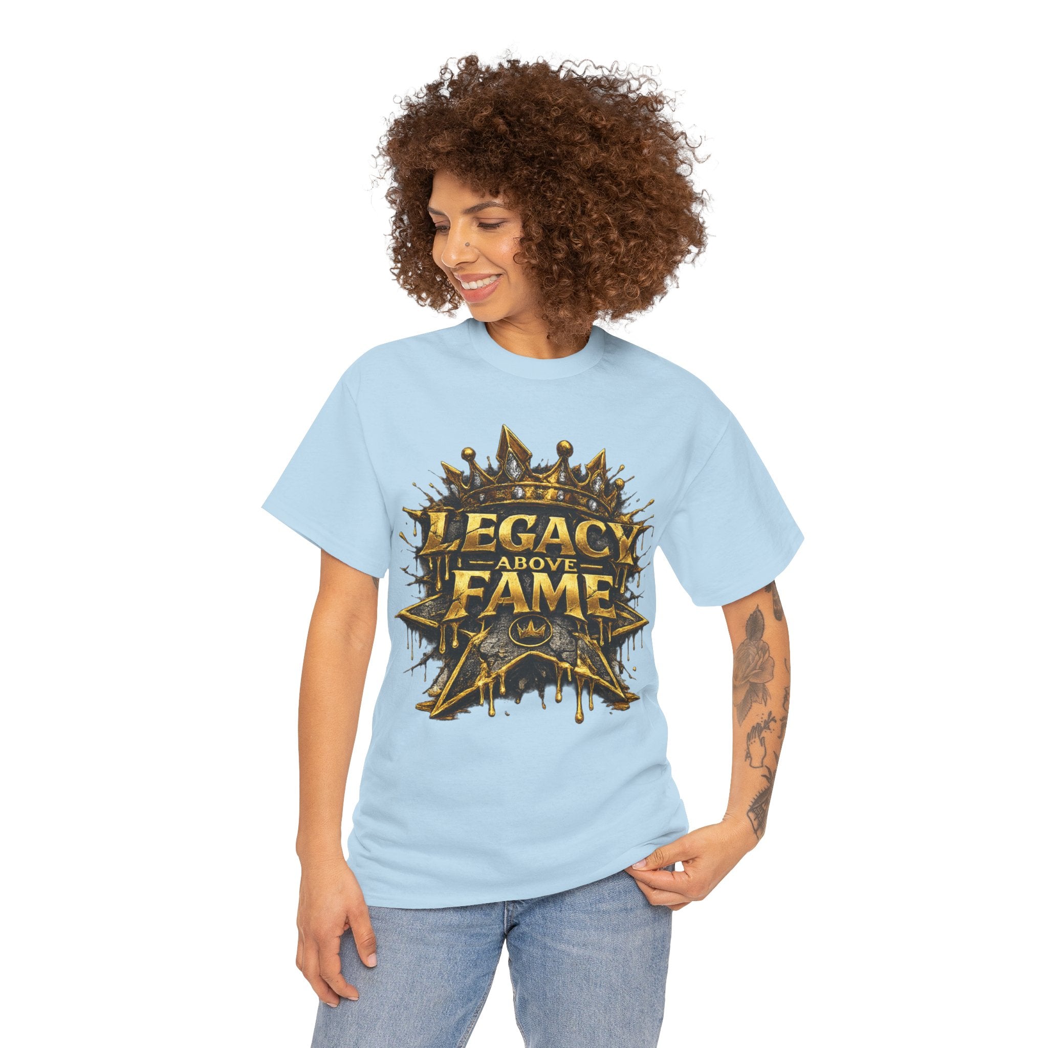 Adult Legacy Above Fame Graphic T-Shirt (Gold Drip) - Zealous For All