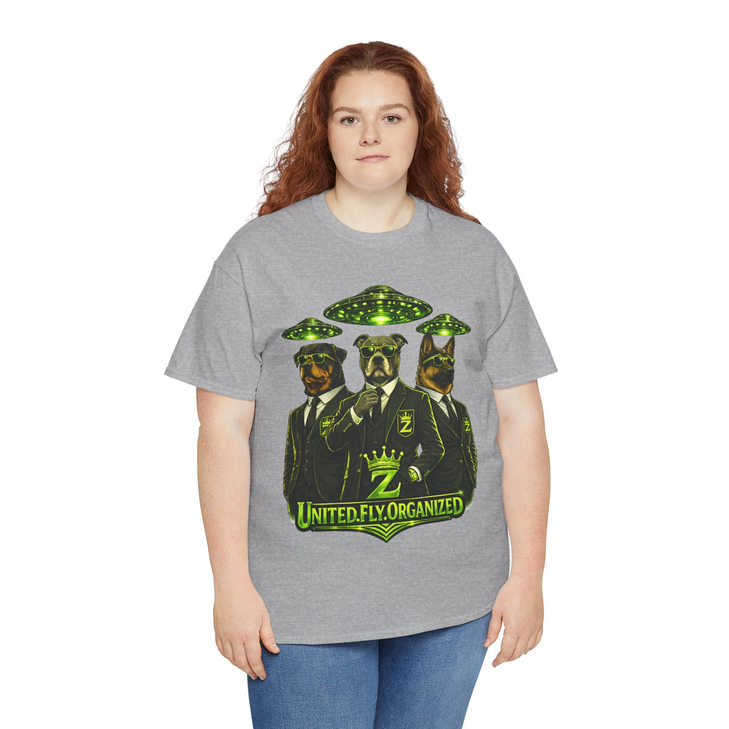 Adult "United. Fly. Organized." Graphic Tee (Lime Green) Printify
