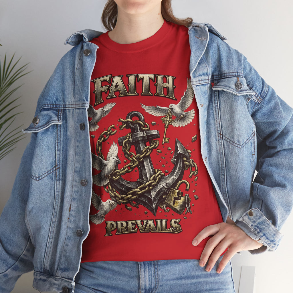 Adult Faith Prevails T‑Shirt (Black Anchor) Printify