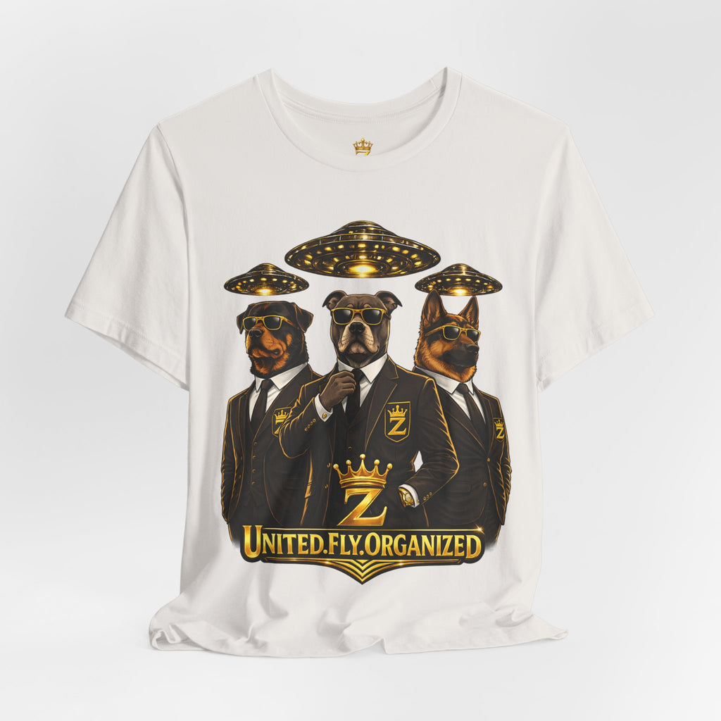 COMING SOON... United. Fly. Organized. Graphic Tee (Gold) Printify
