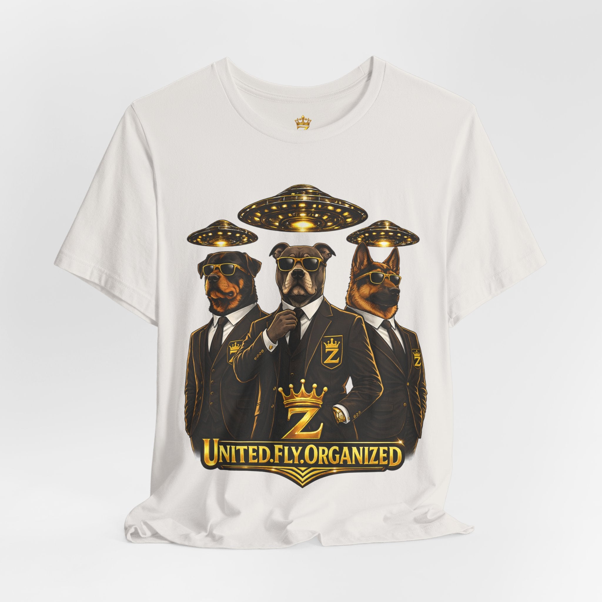 COMING SOON... United. Fly. Organized. Graphic Tee (Gold) Printify