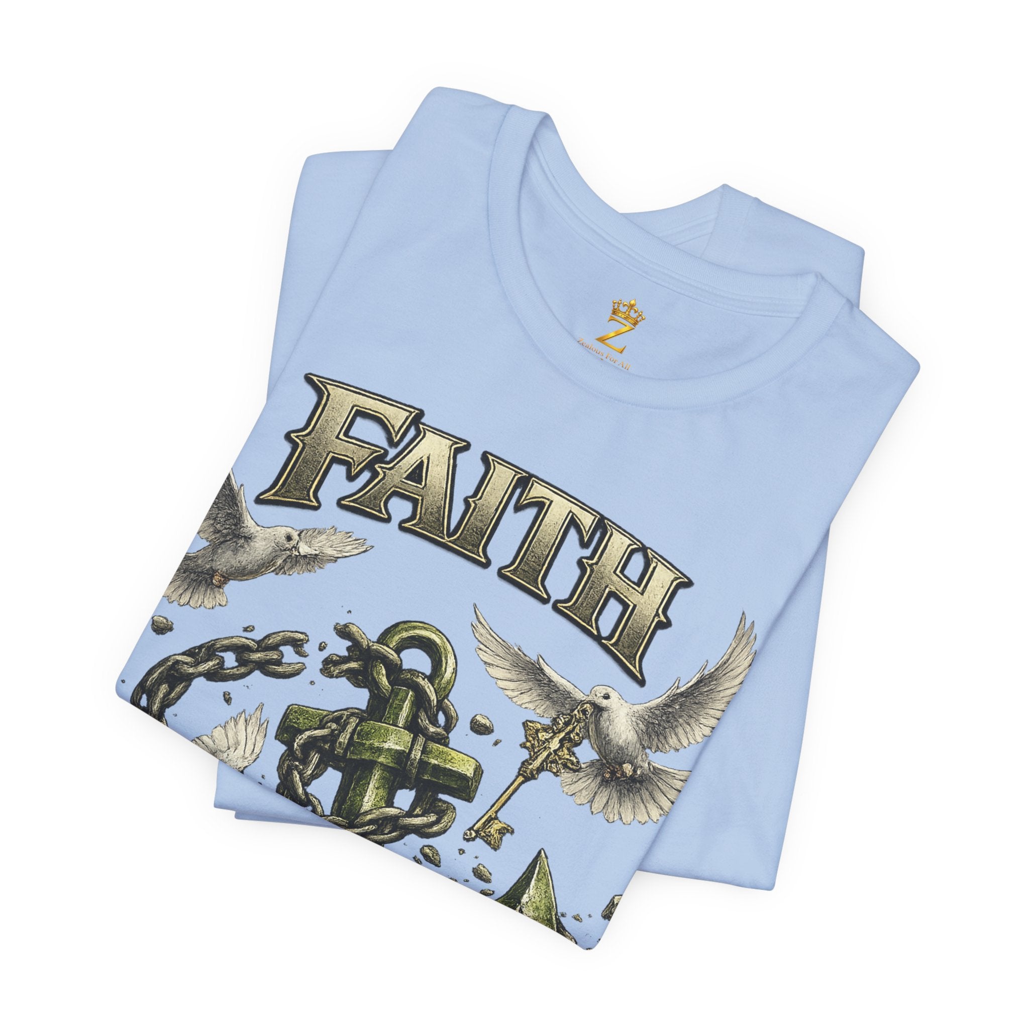 Faith Prevails T‑Shirt (Green Anchor) Printify