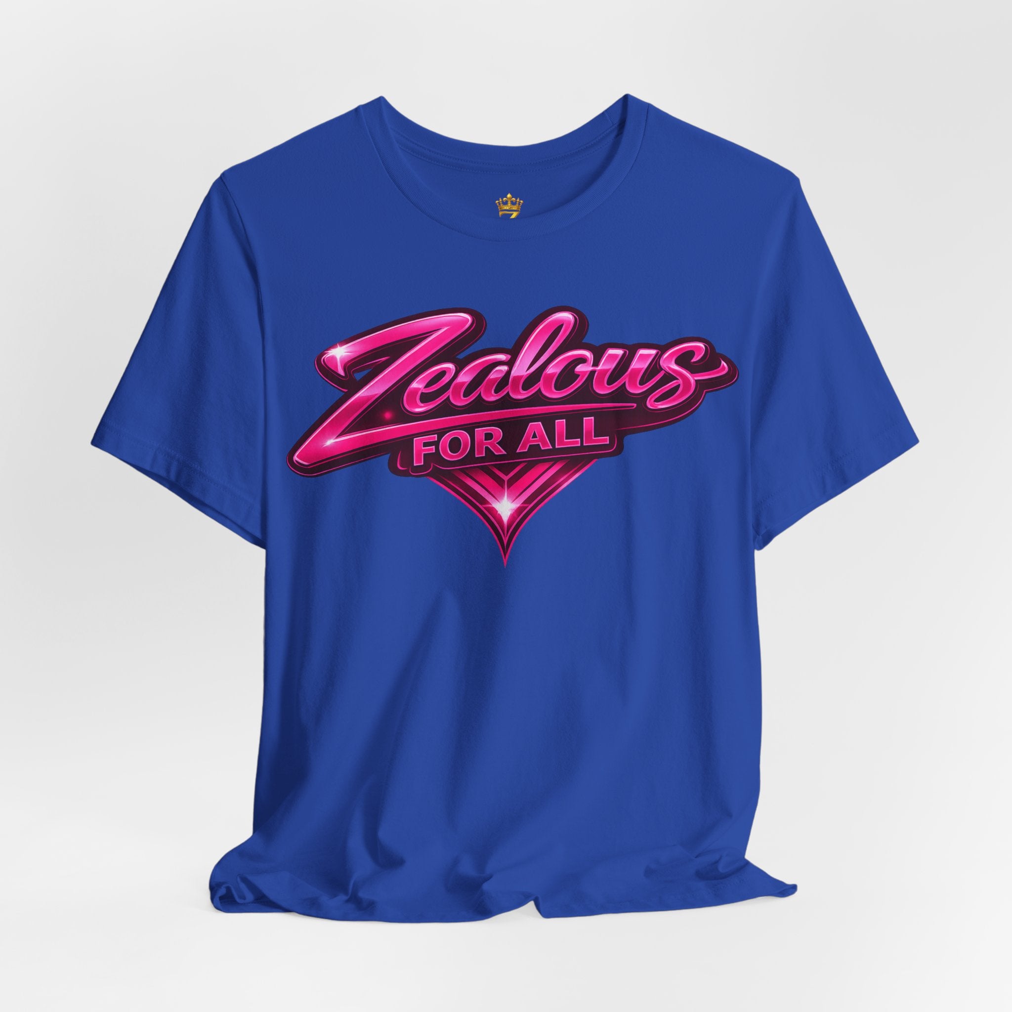 Zealous For All Graphic T-Shirt (Hot Pink Logo) Printify