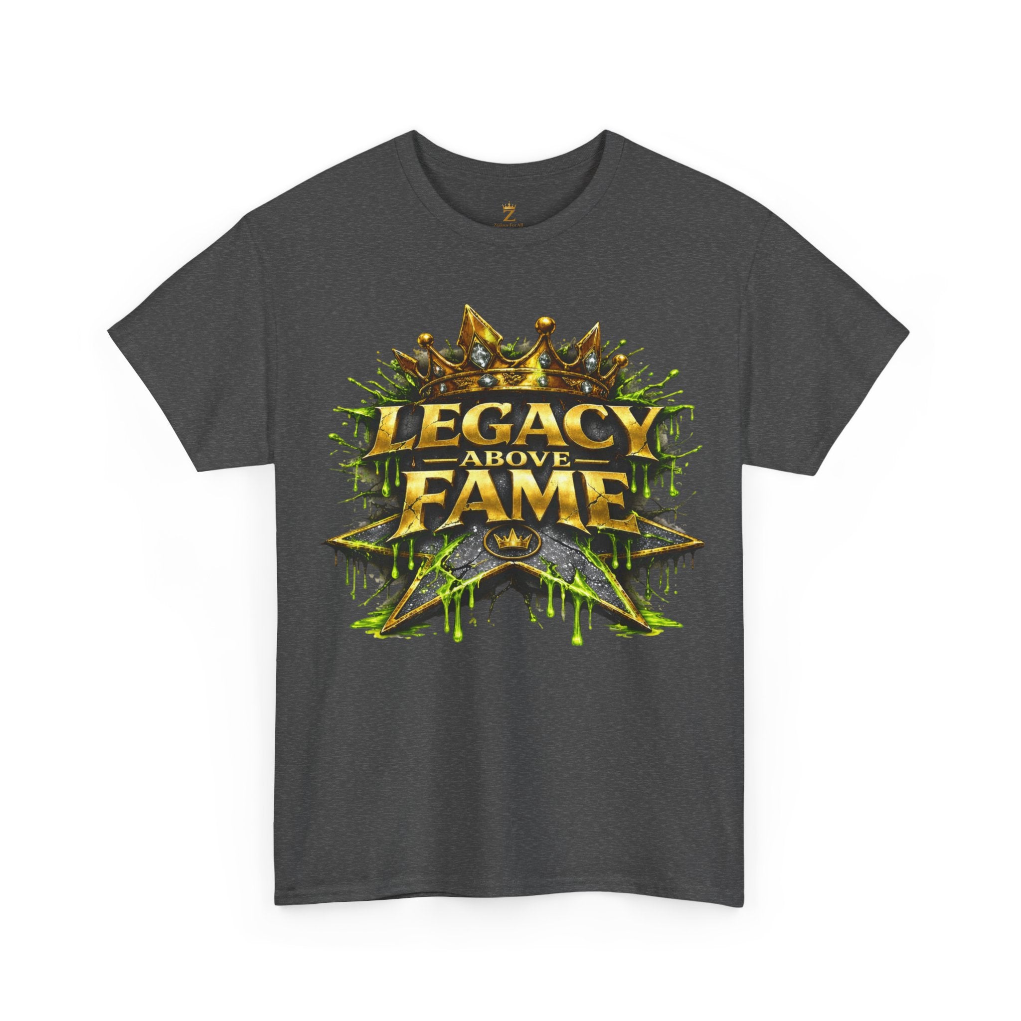 Adult Legacy Above Fame Graphic T-Shirt (Lime Green Drip) - Zealous For All