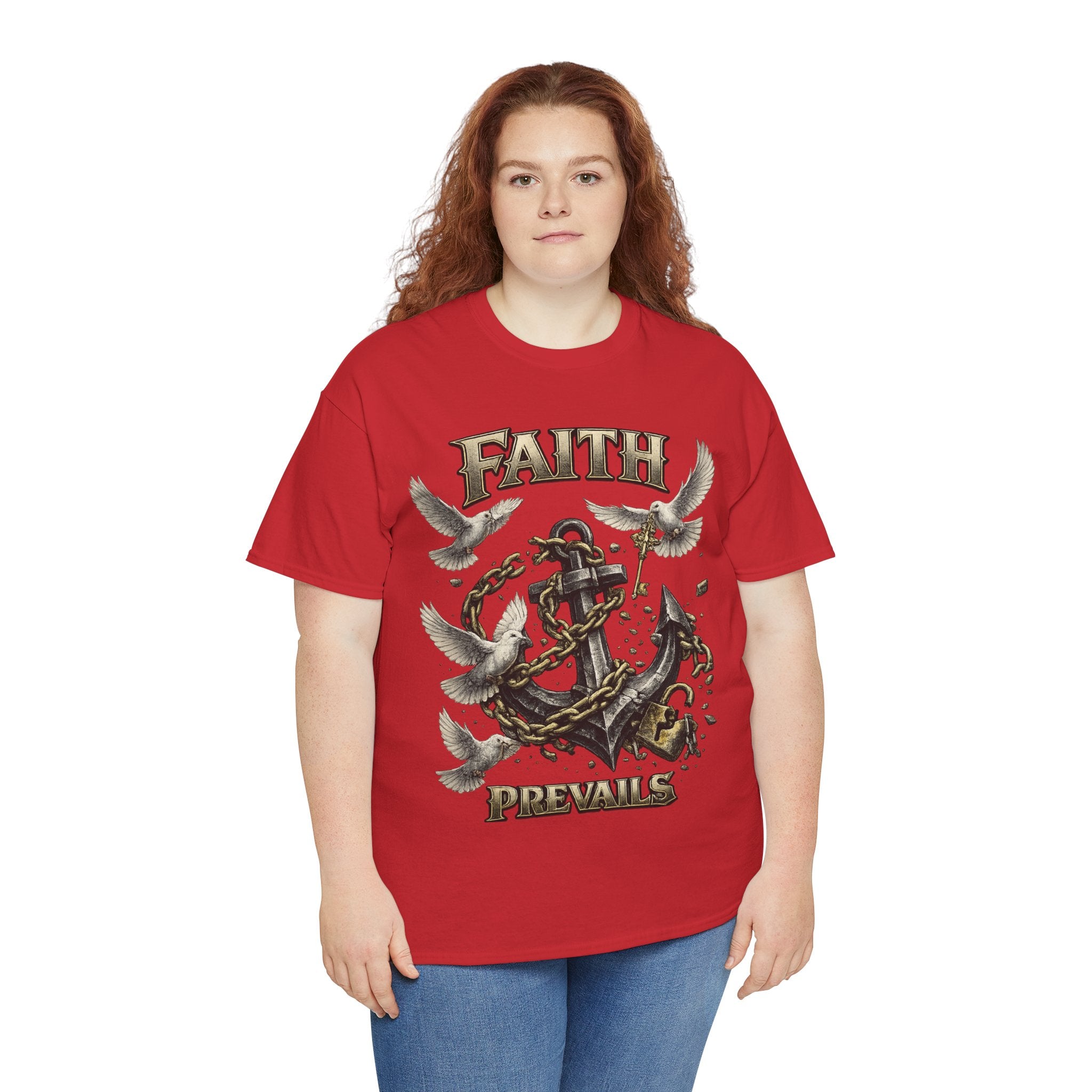 Adult Faith Prevails T‑Shirt (Black Anchor) Printify