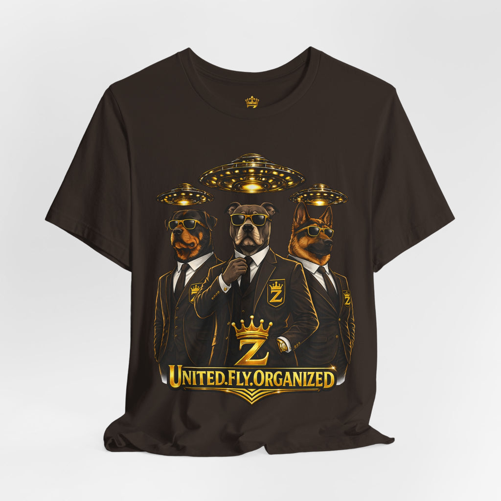 COMING SOON... United. Fly. Organized. Graphic Tee (Gold) Printify