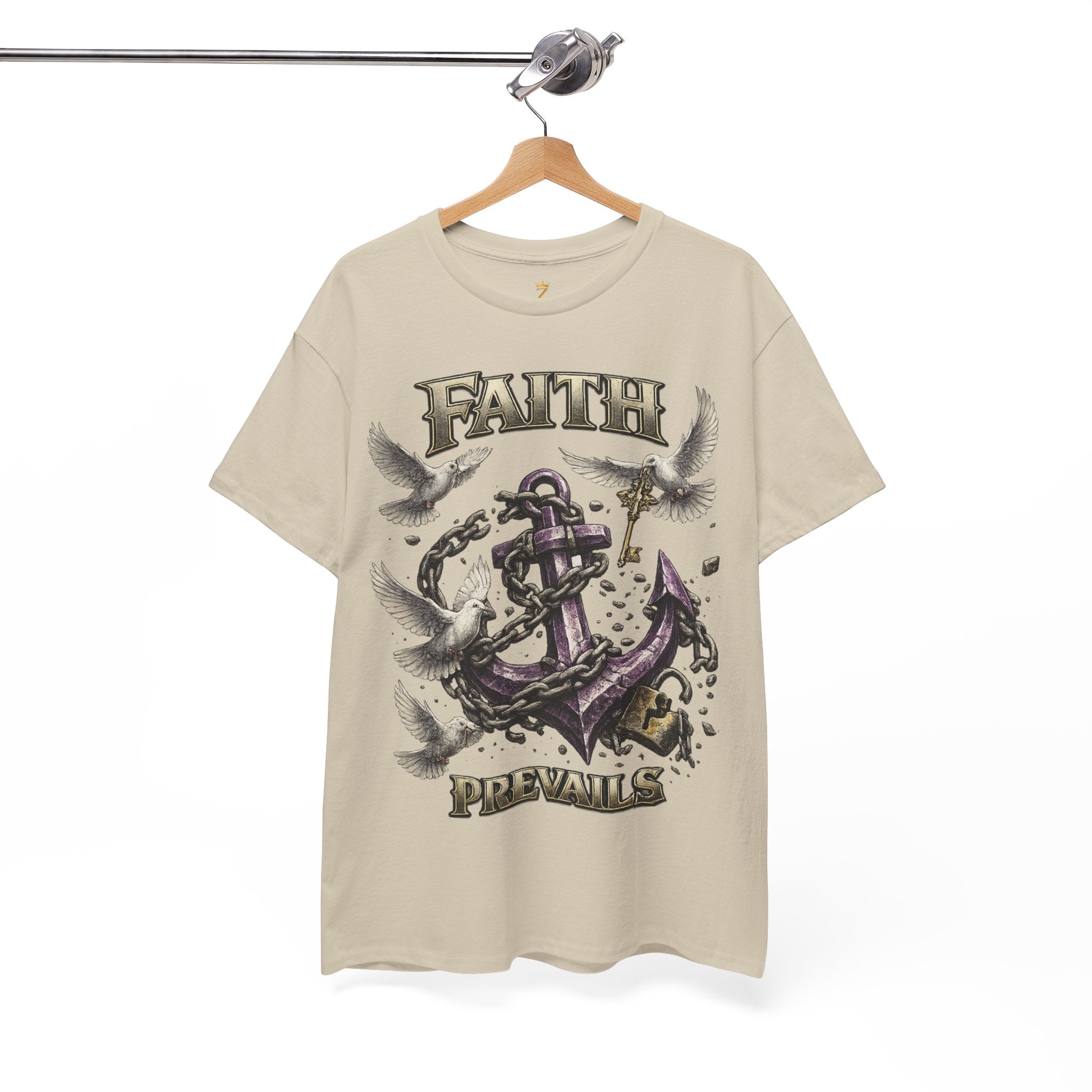 Adult Faith Prevails T‑Shirt (Purple Anchor) Printify