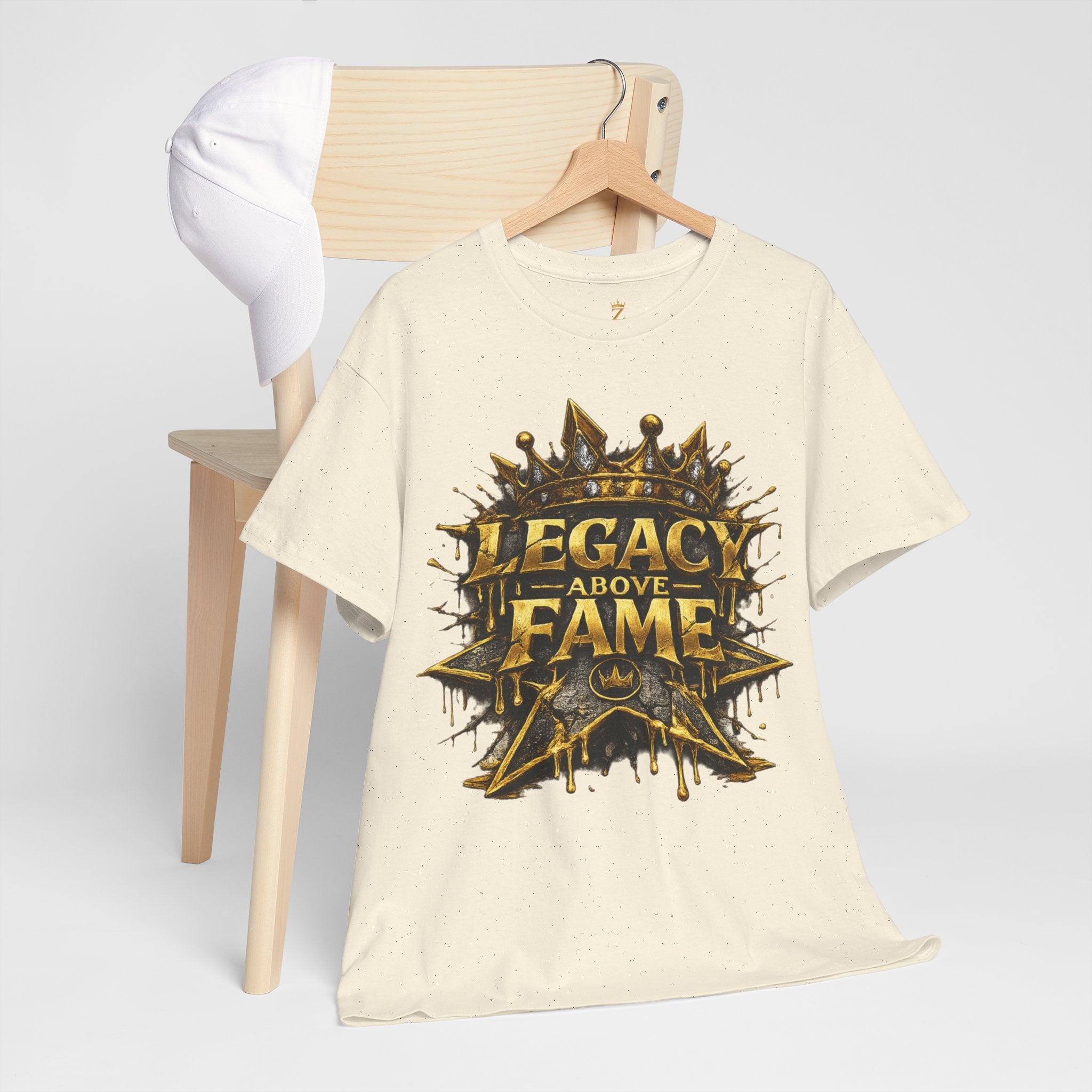 Adult Legacy Above Fame Graphic T-Shirt (Gold Drip) - Zealous For All
