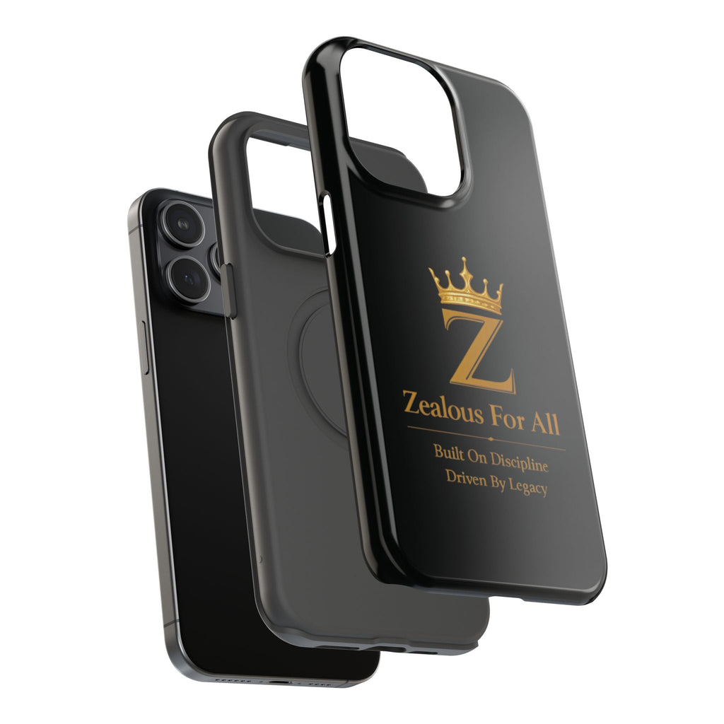 Phone Case — "Zealous For All" Gold Crown Impact-Resistant Case Printify