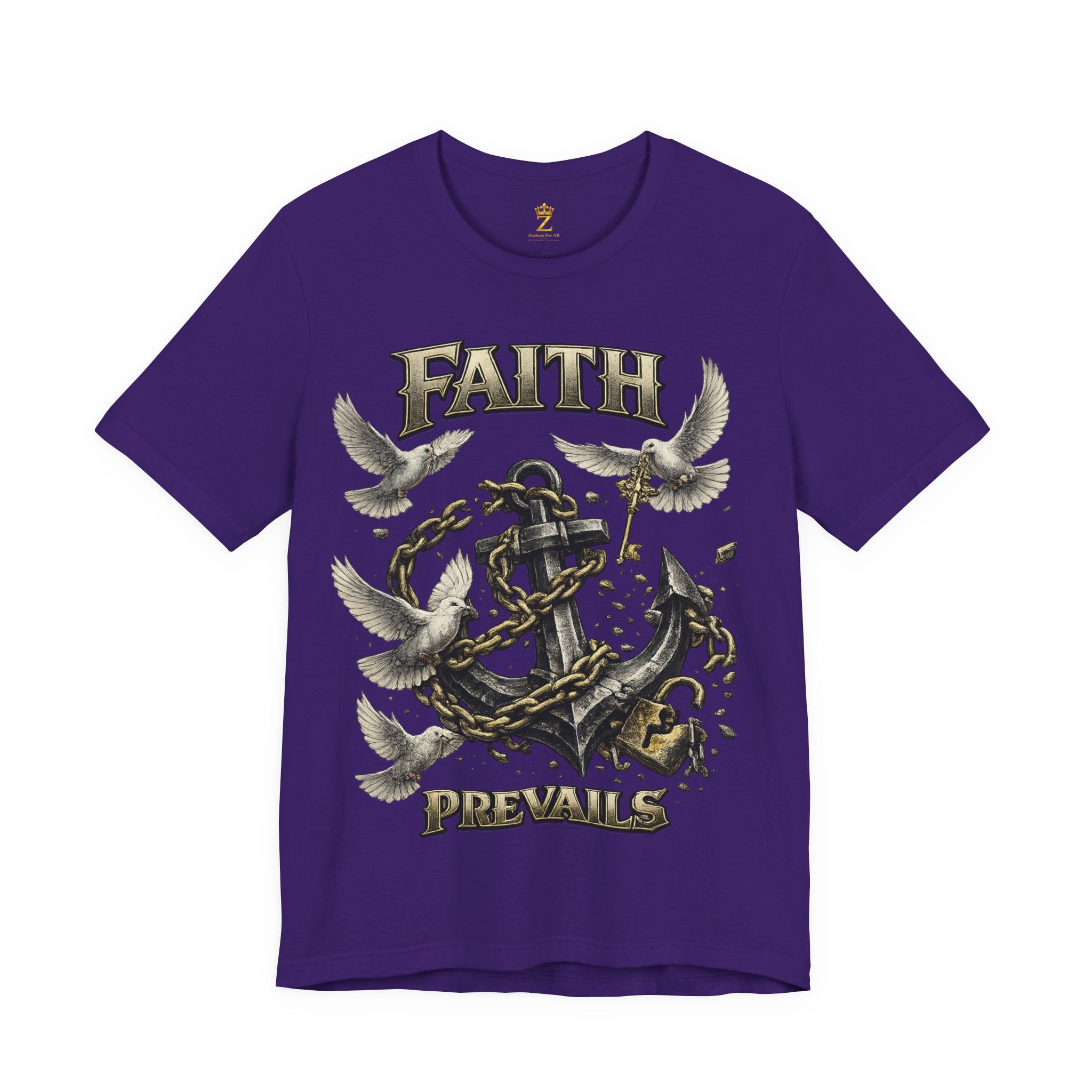 Faith Prevails T‑Shirt (Black Anchor) Printify