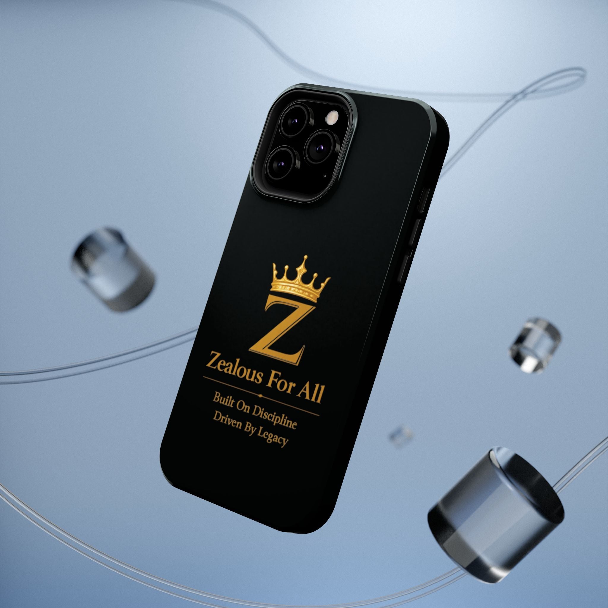 Phone Case — "Zealous For All" Gold Crown Impact-Resistant Case Printify