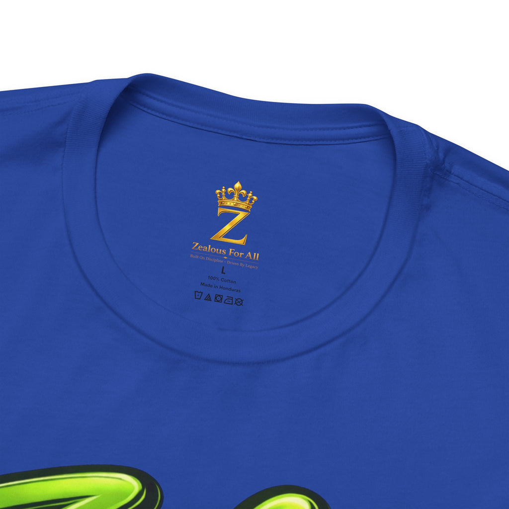 Zealous For All Graphic T-Shirt (Lime Green Logo) Printify