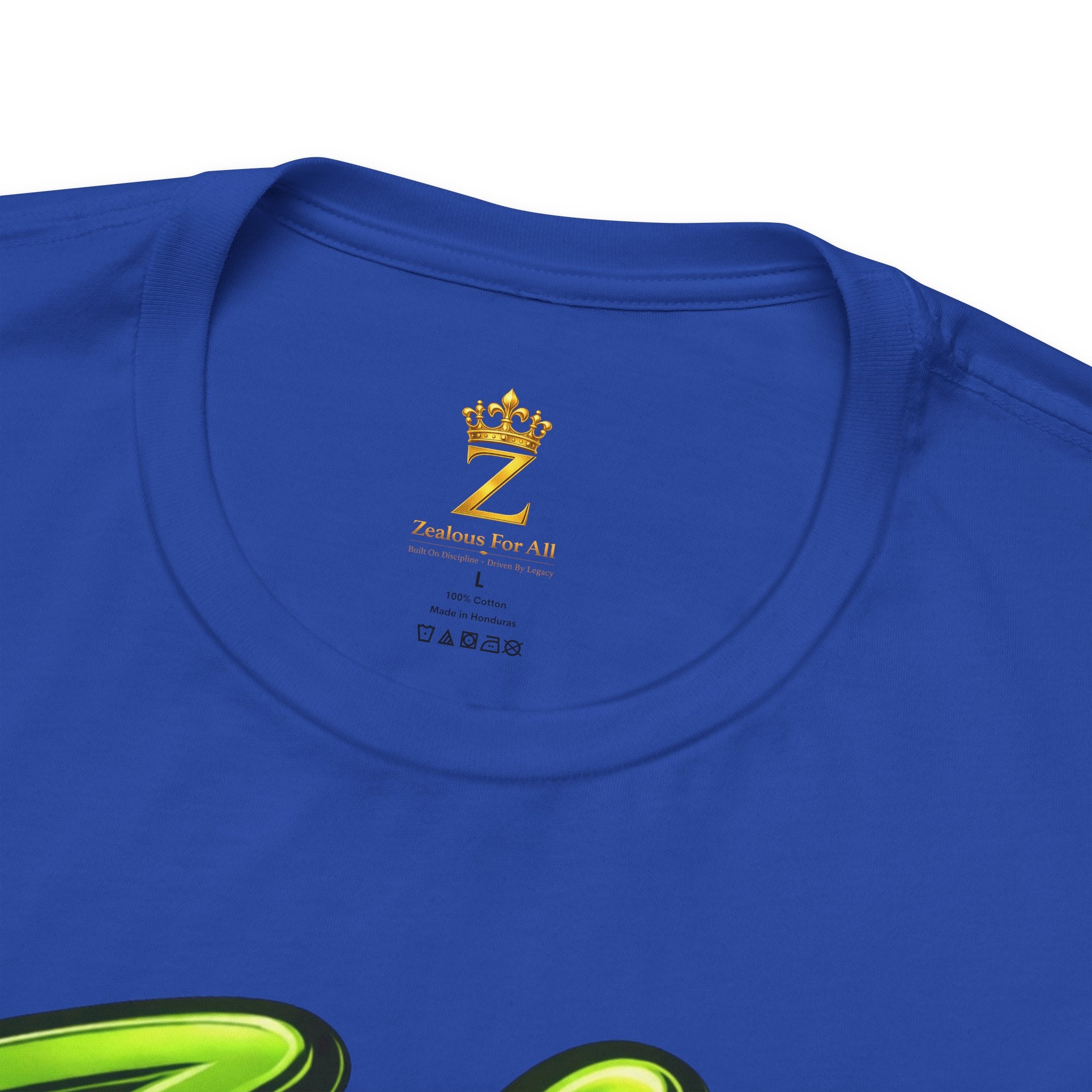 Zealous For All Graphic T-Shirt (Lime Green Logo) Printify