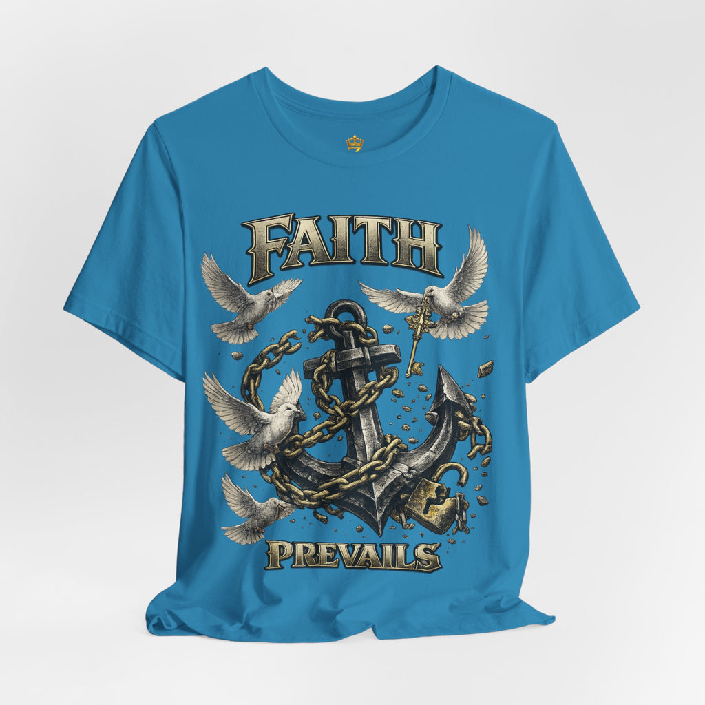 Faith Prevails T‑Shirt (Black Anchor) Printify