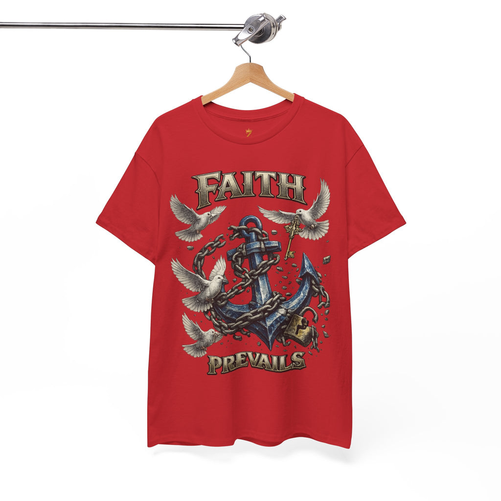Adult Faith Prevails T‑Shirt (Blue Anchor) Printify