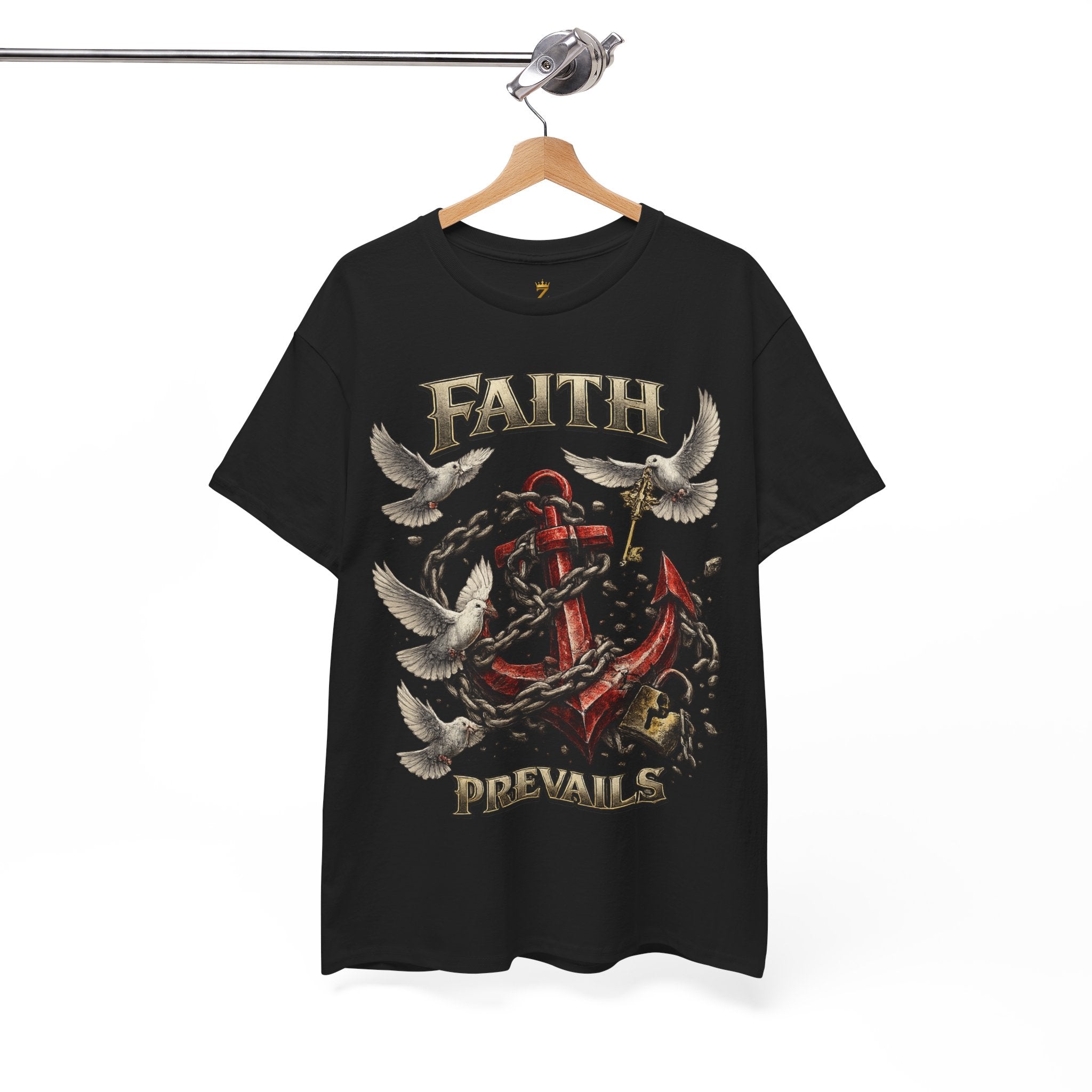 Adult Faith Prevails T‑Shirt (Red Anchor) Printify