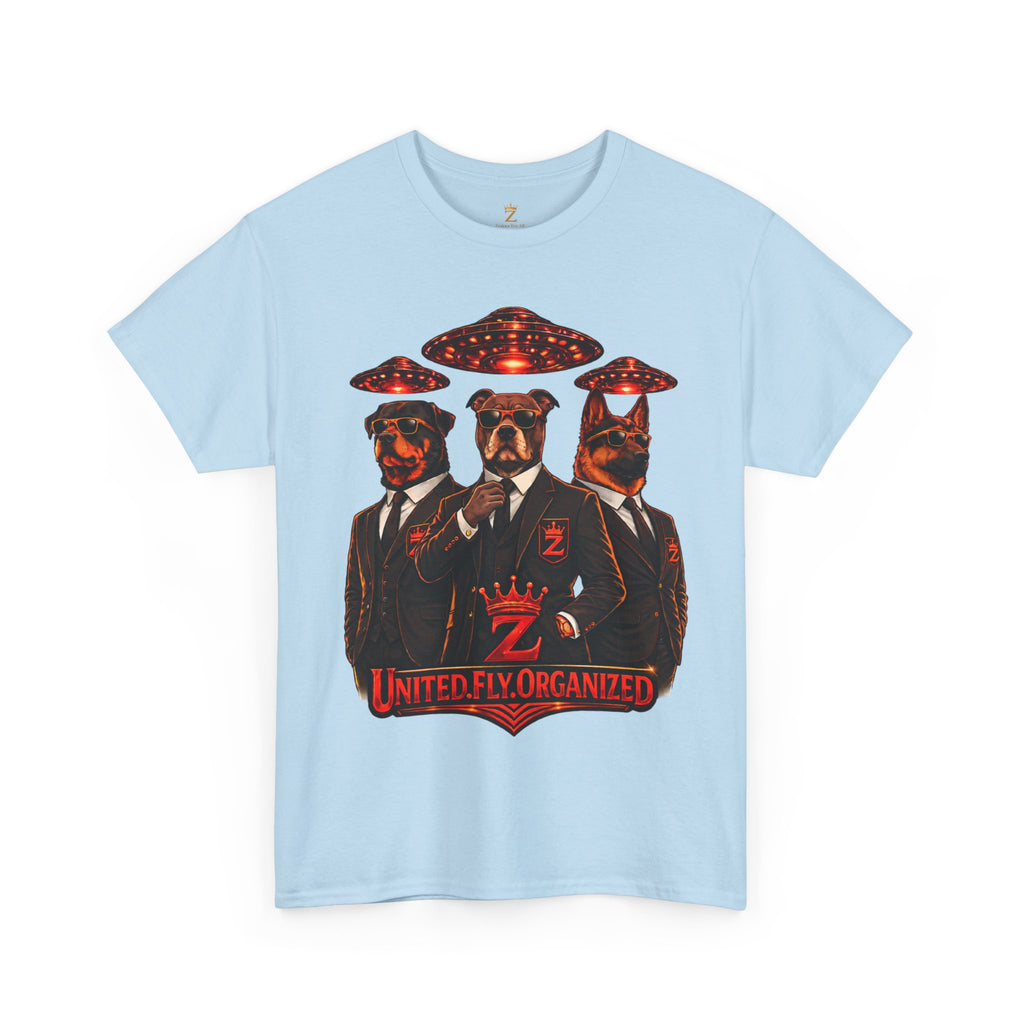 Adult "United. Fly. Organized." Graphic Tee (Red) Printify