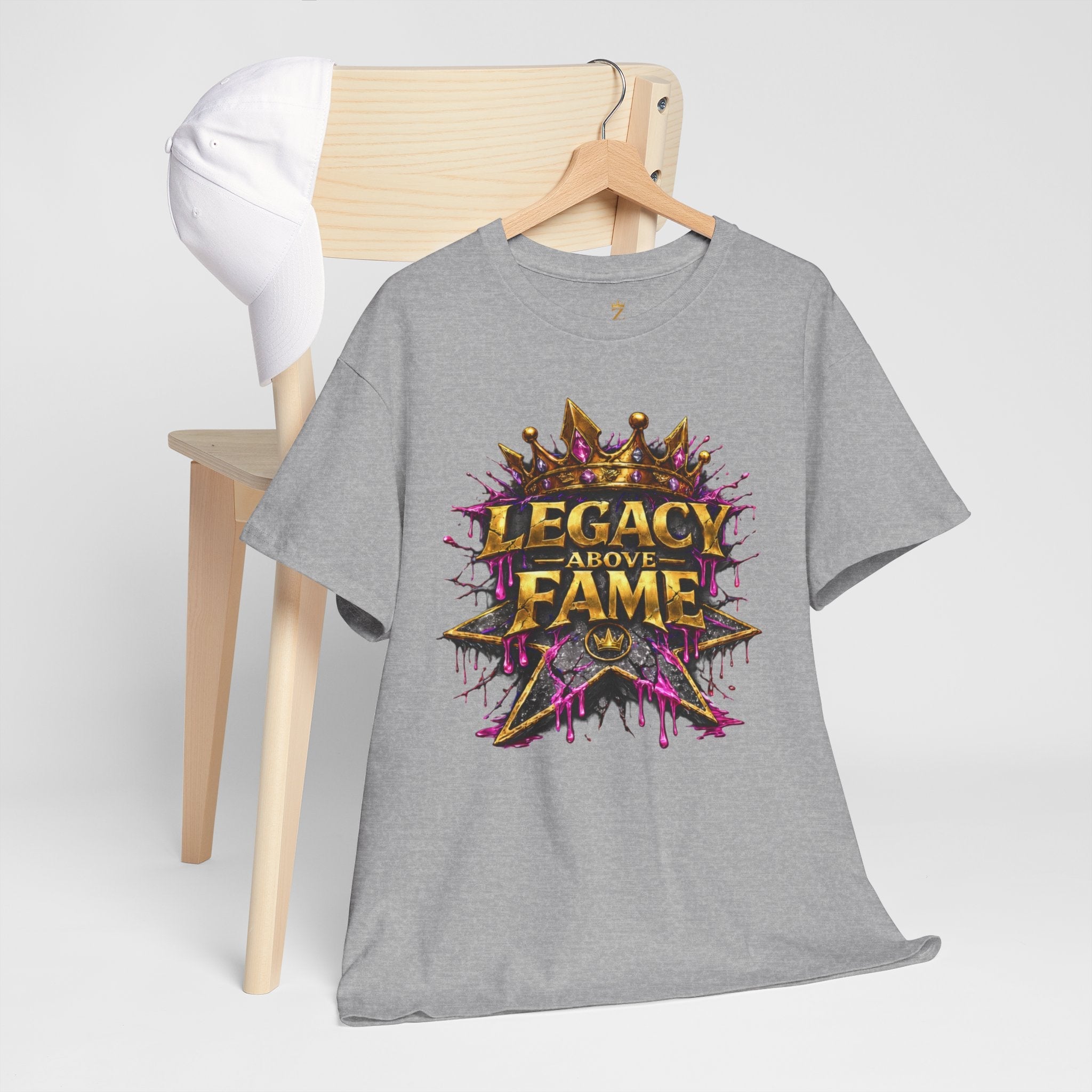 Adult Legacy Above Fame Graphic T-Shirt (Hot Pink Heart)