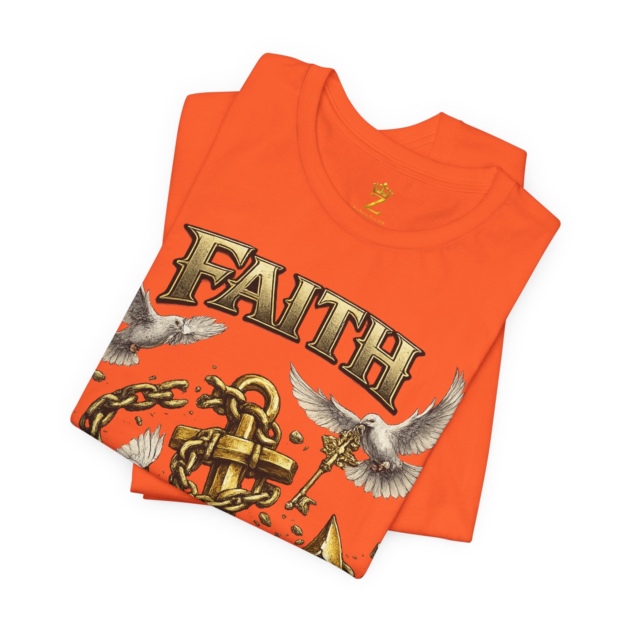 Faith Prevails T‑Shirt (Gold Anchor) Printify