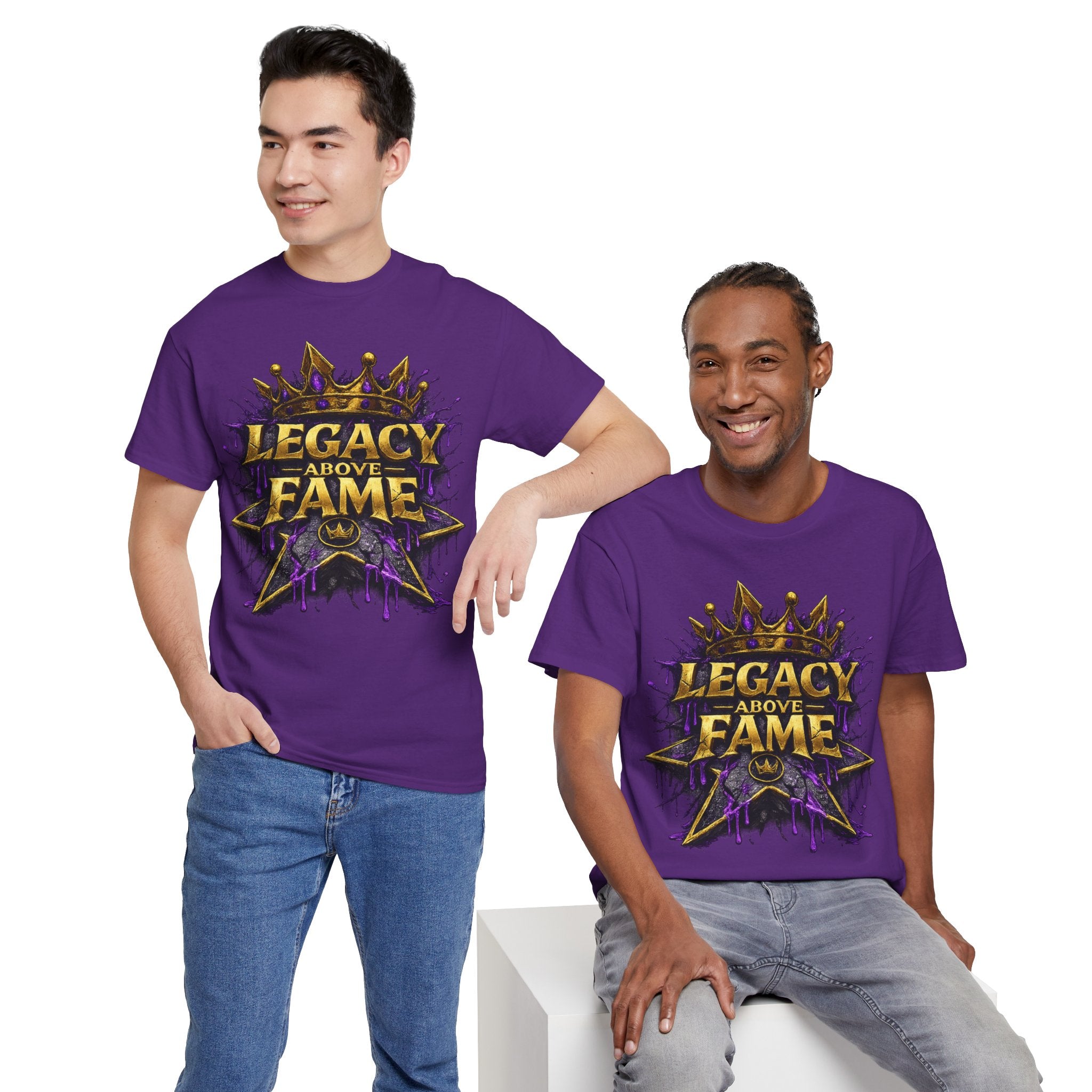 Adult Legacy Above Fame Graphic T-Shirt (Purple Drip) - Zealous For All