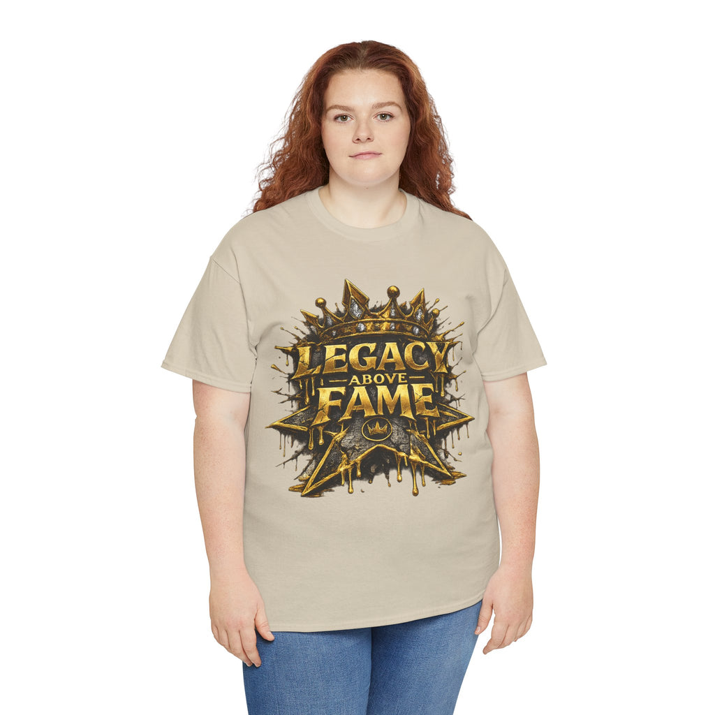 Adult Legacy Above Fame Graphic T-Shirt (Gold Drip) - Zealous For All