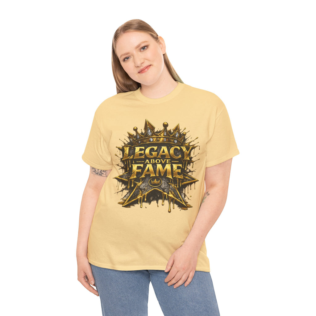 Adult Legacy Above Fame Graphic T-Shirt (Gold Drip) - Zealous For All