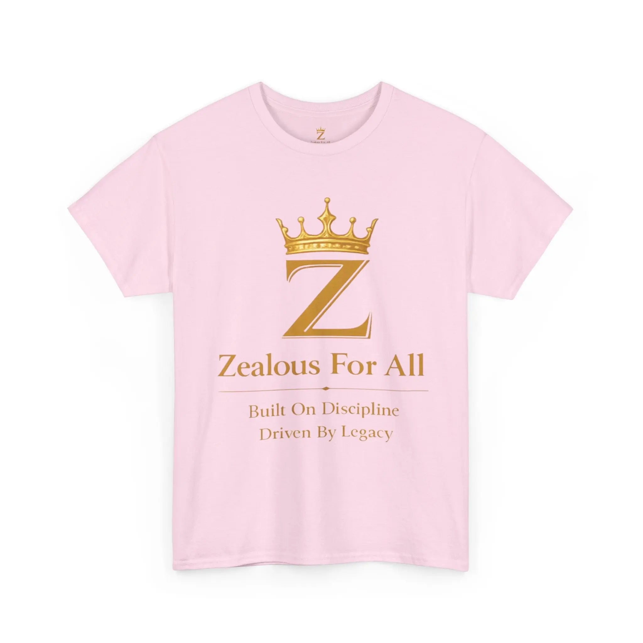 Unisex Zealous For All T-Shirt (Gold Logo (with Back logo) T-shirt) Printify