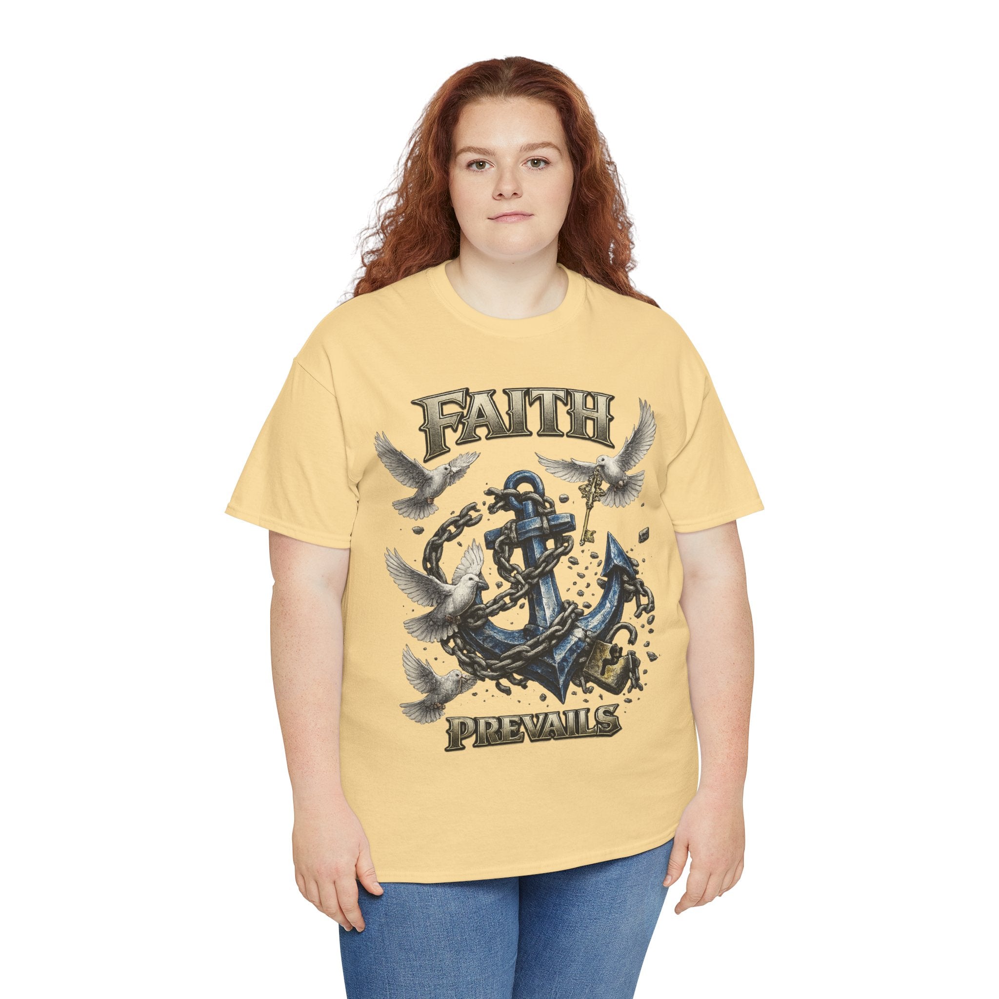 Adult Faith Prevails T‑Shirt (Blue Anchor) Printify