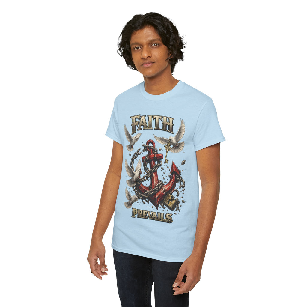 Adult Faith Prevails T‑Shirt (Red Anchor) Printify