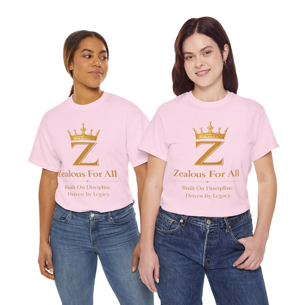 Unisex Zealous For All T-Shirt (Gold Logo) Printify