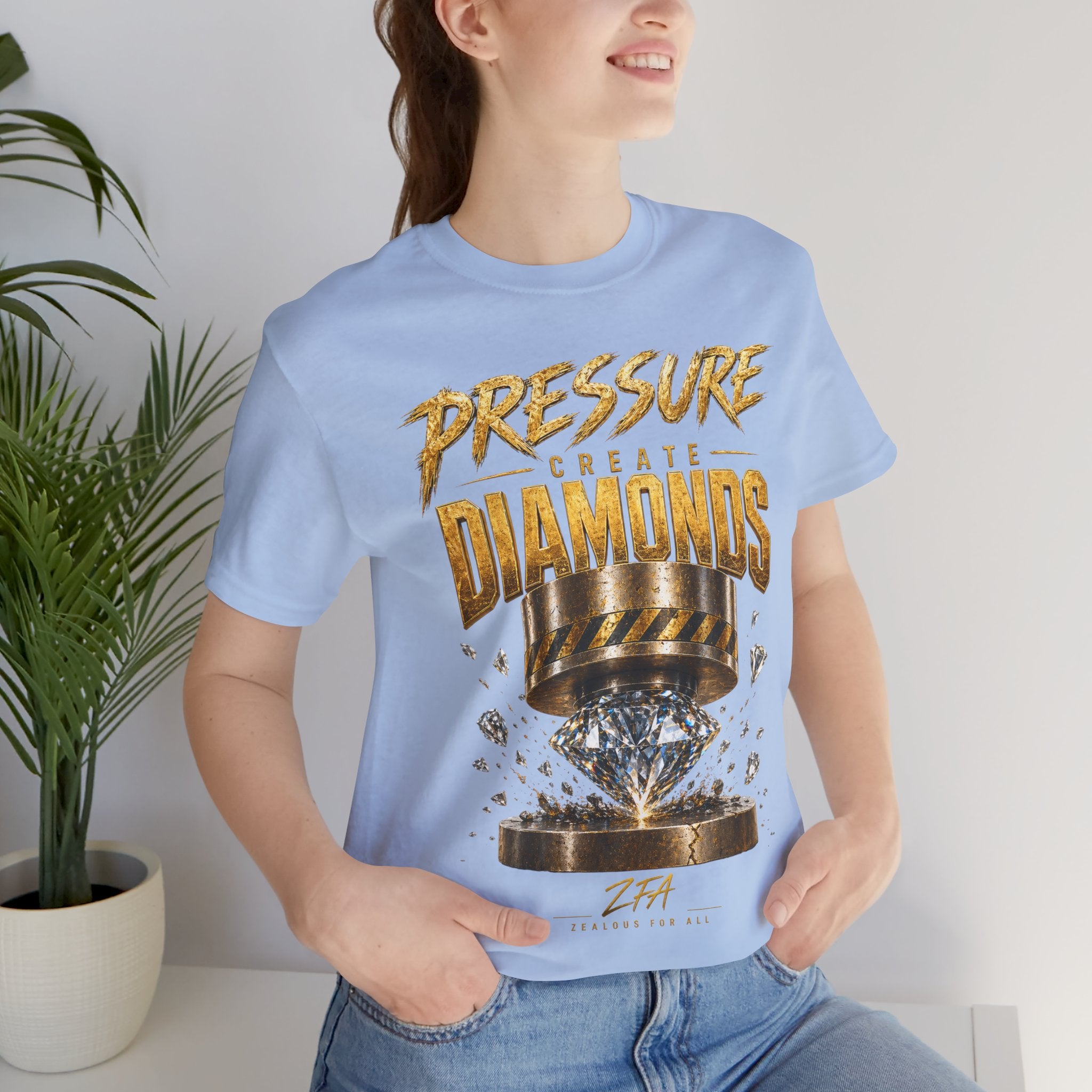 Pressure Create Diamonds T-Shirt — Motivational Graphic Tee