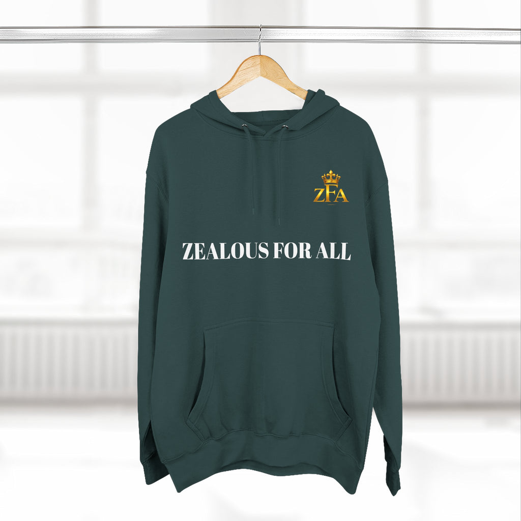 ZFA Premium Hoodie (White Words) Printify
