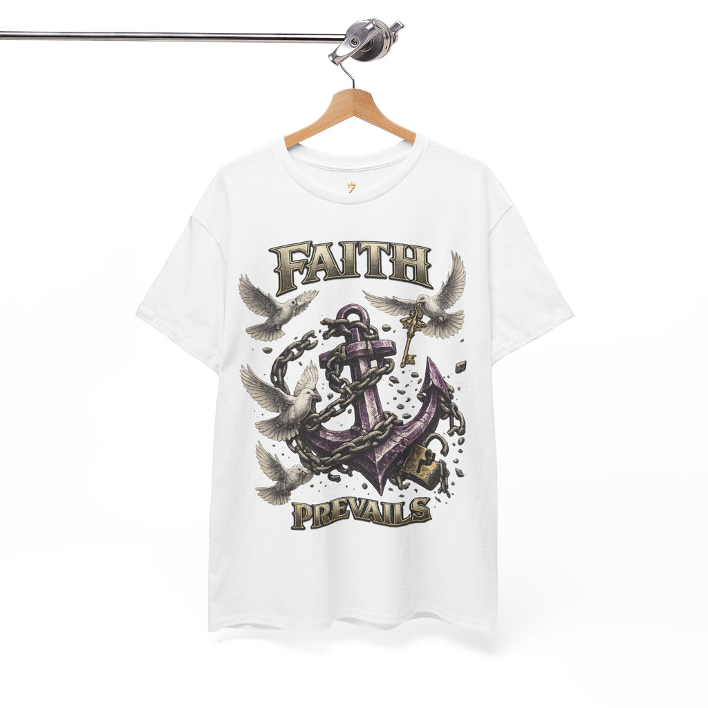 Adult Faith Prevails T‑Shirt (Purple Anchor) Printify