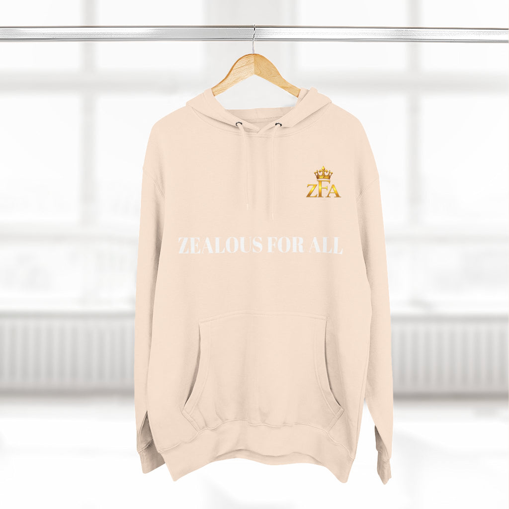ZFA Premium Hoodie (White Words) Printify